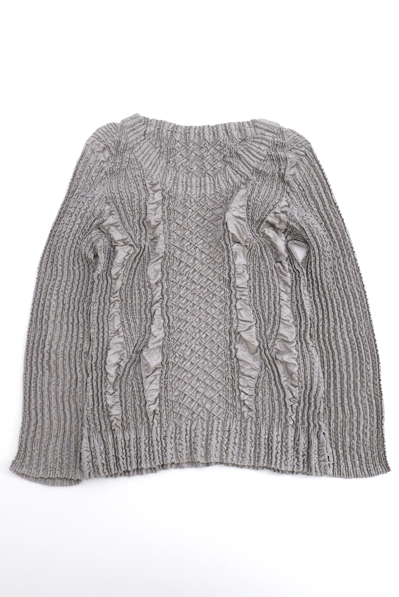 YOSHIKI HISHINUMA Blouse Gris vintage, passéist — photo 12