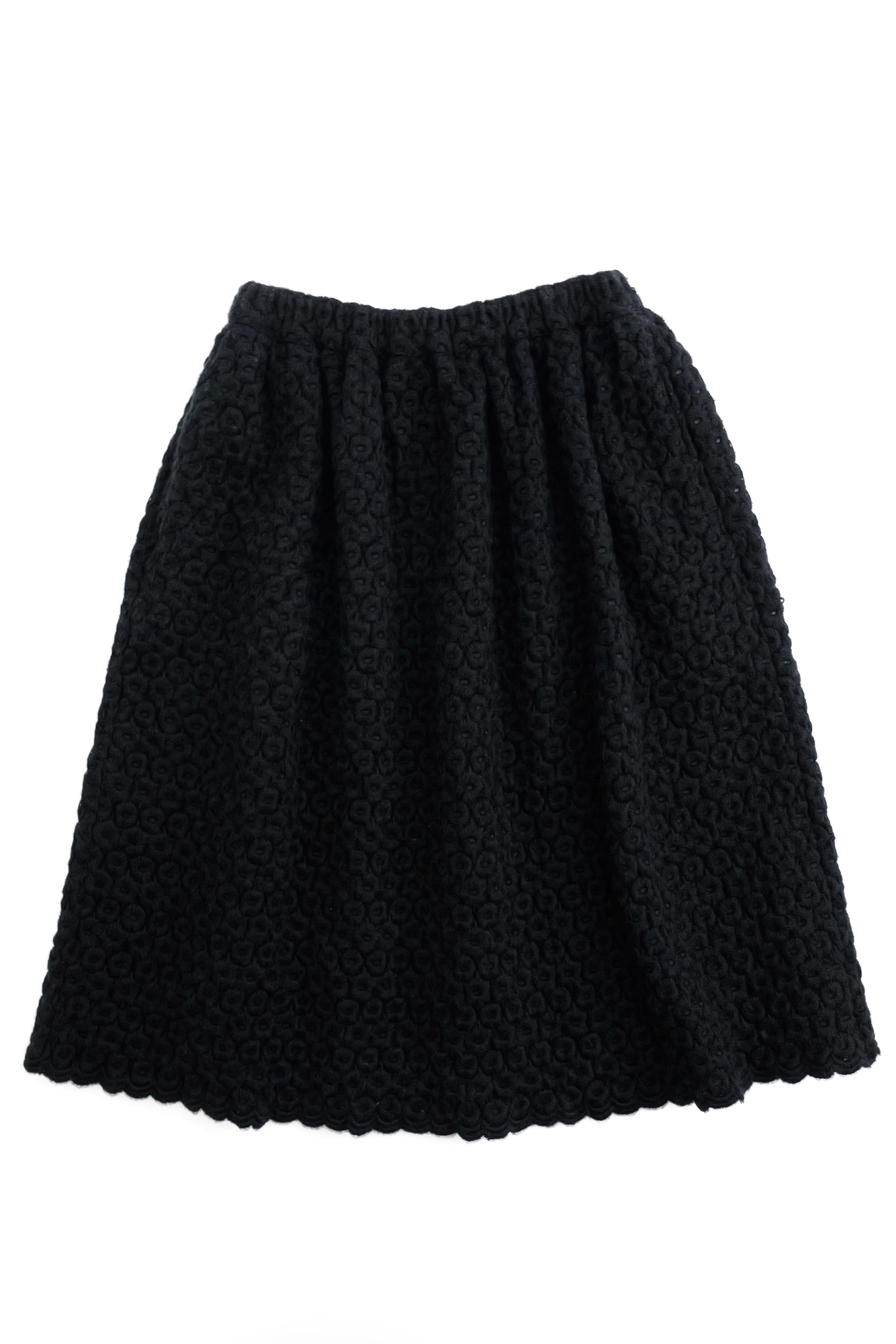 COMME DES GARÇONS Jupe longue en laine Noir vintage, passéist — photo 1