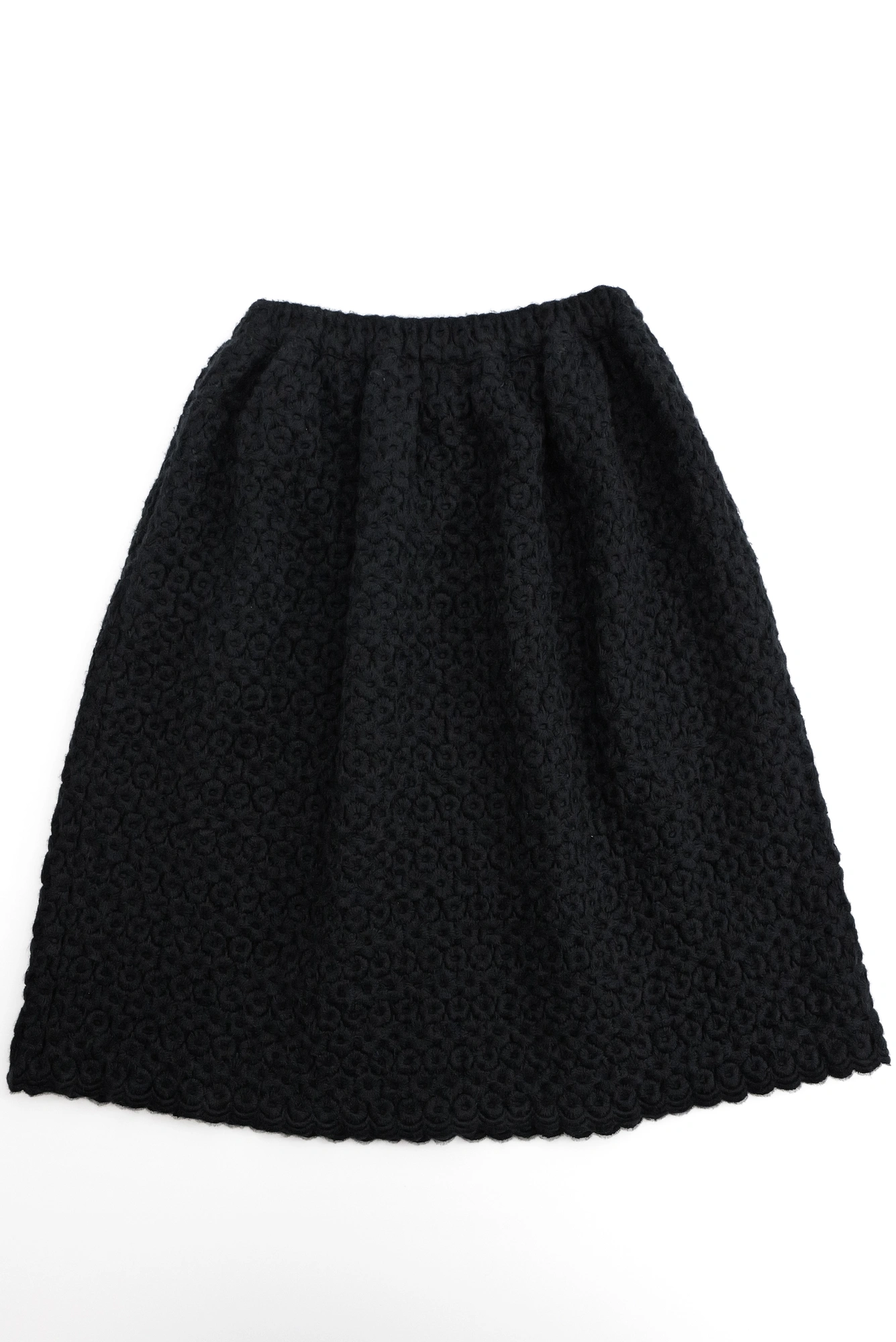 COMME DES GARÇONS Jupe longue en laine Noir vintage, passéist — photo 11