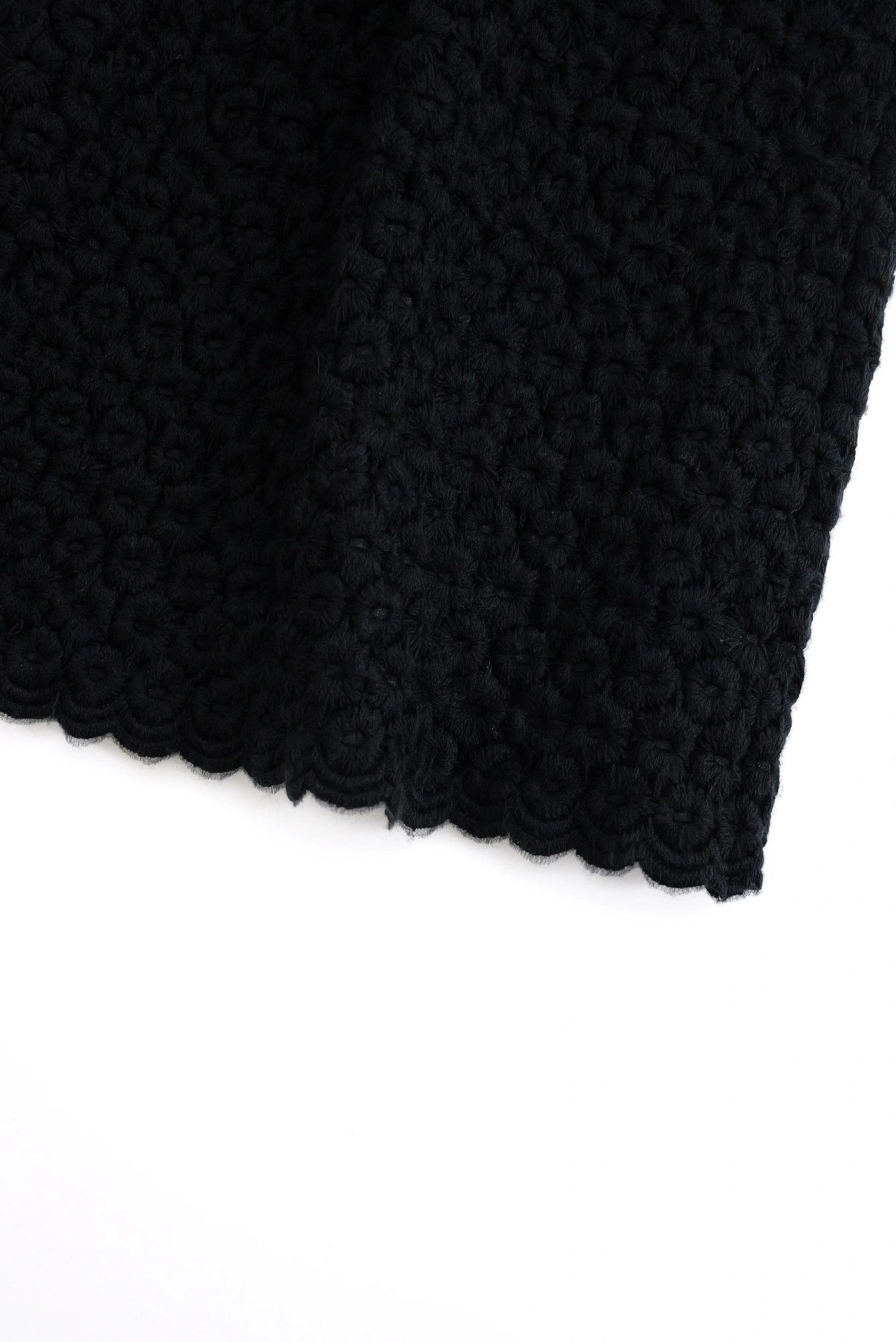 COMME DES GARÇONS Jupe longue en laine Noir vintage, passéist — photo 3