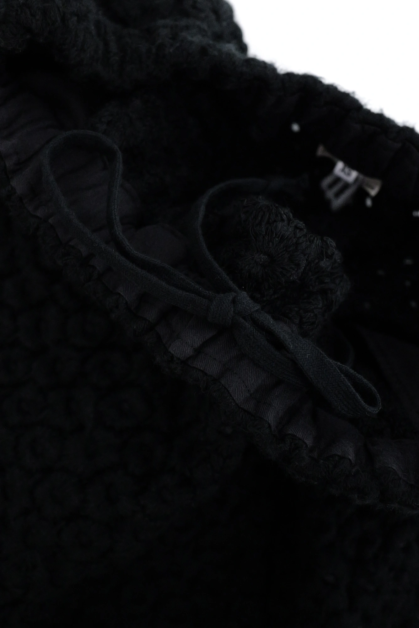 COMME DES GARÇONS Jupe longue en laine Noir vintage, passéist — photo 7