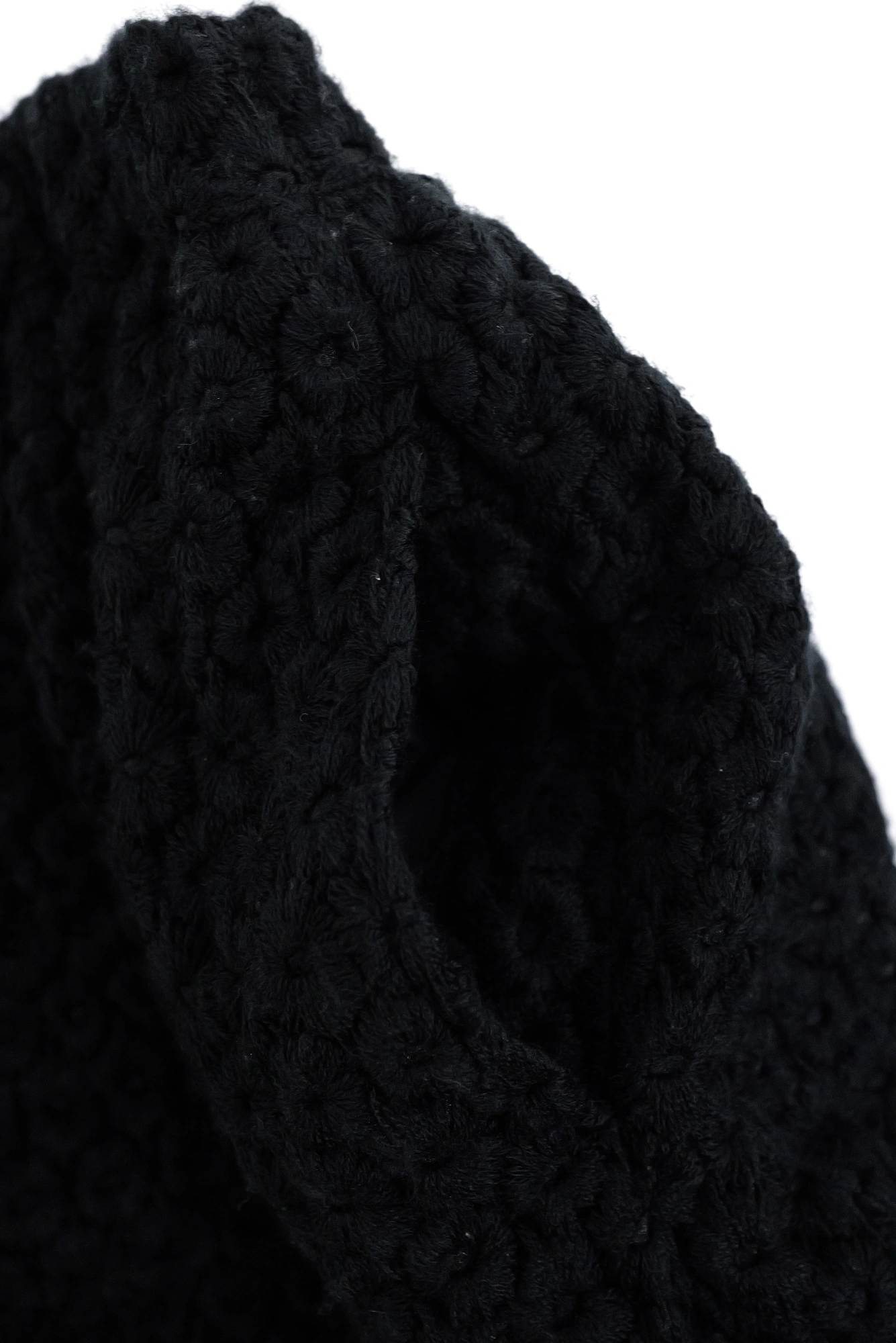 COMME DES GARÇONS Jupe longue en laine Noir vintage, passéist — photo 10