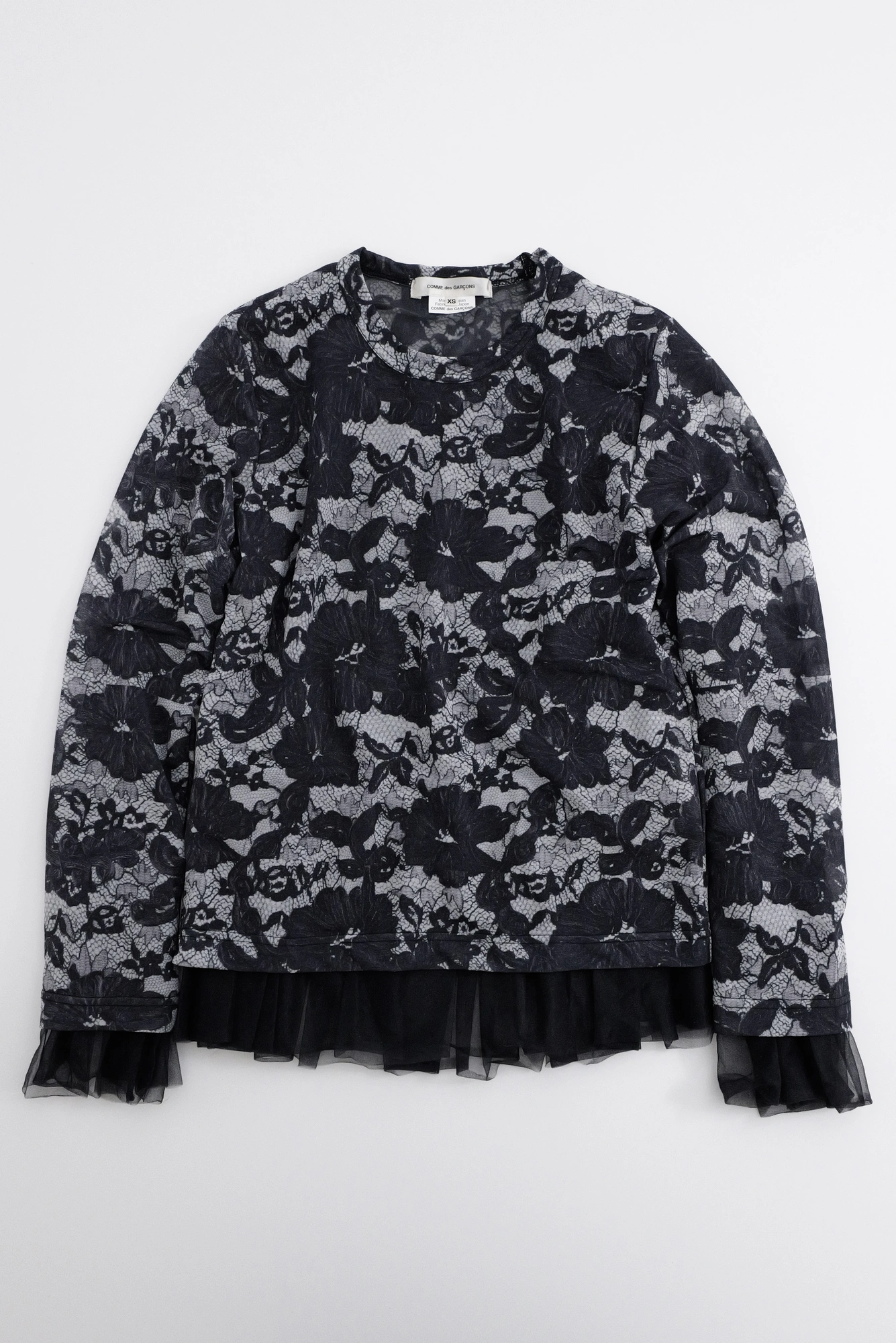 COMME DES GARÇONS Blouse Gris vintage, passéist — photo 1