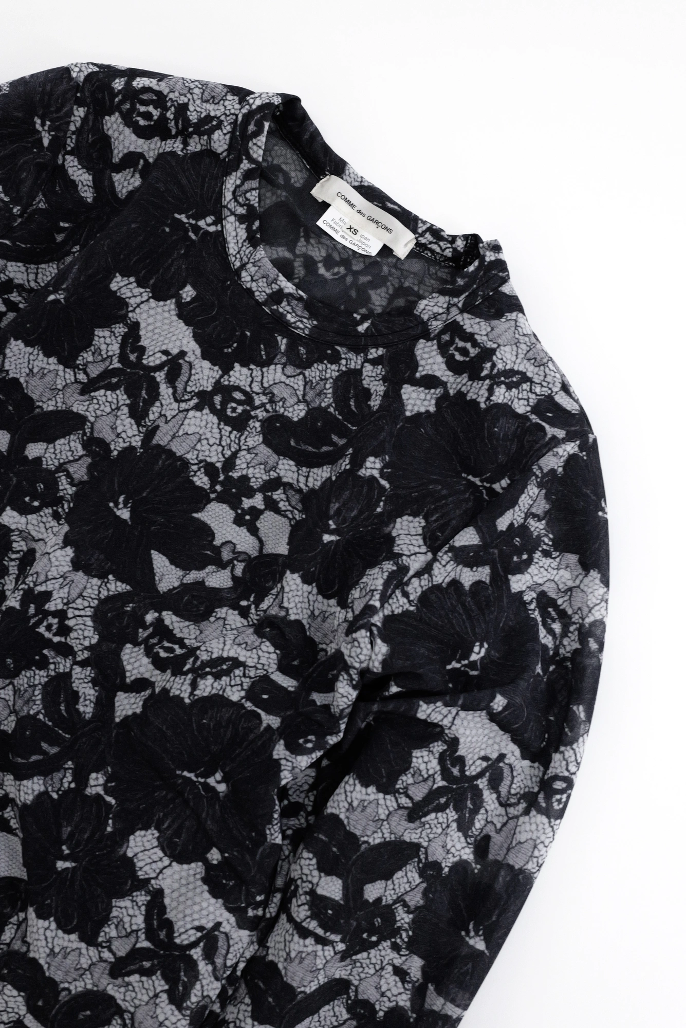 COMME DES GARÇONS Blouse Gris vintage, passéist — photo 2