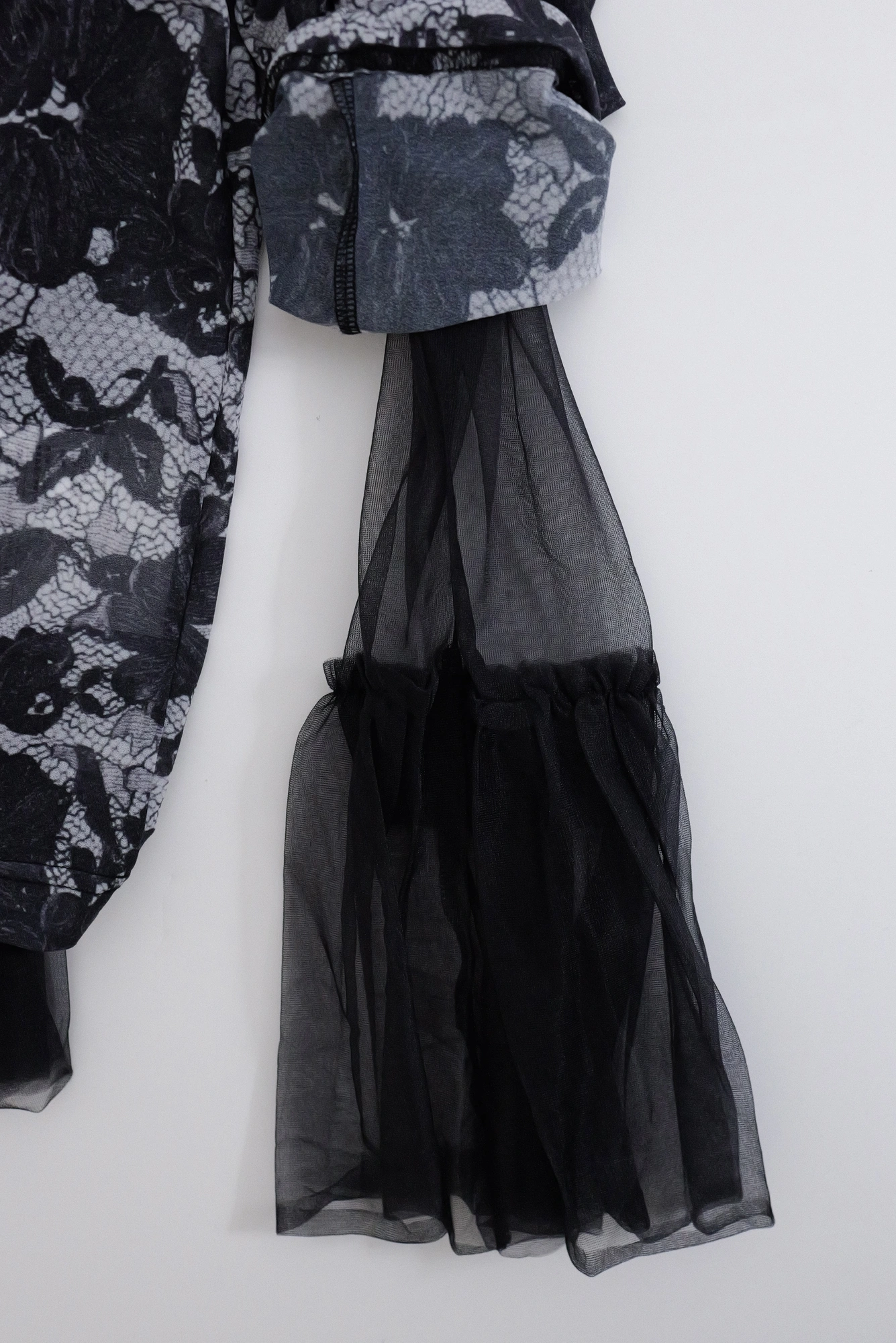 COMME DES GARÇONS Blouse Gris vintage, passéist — photo 11