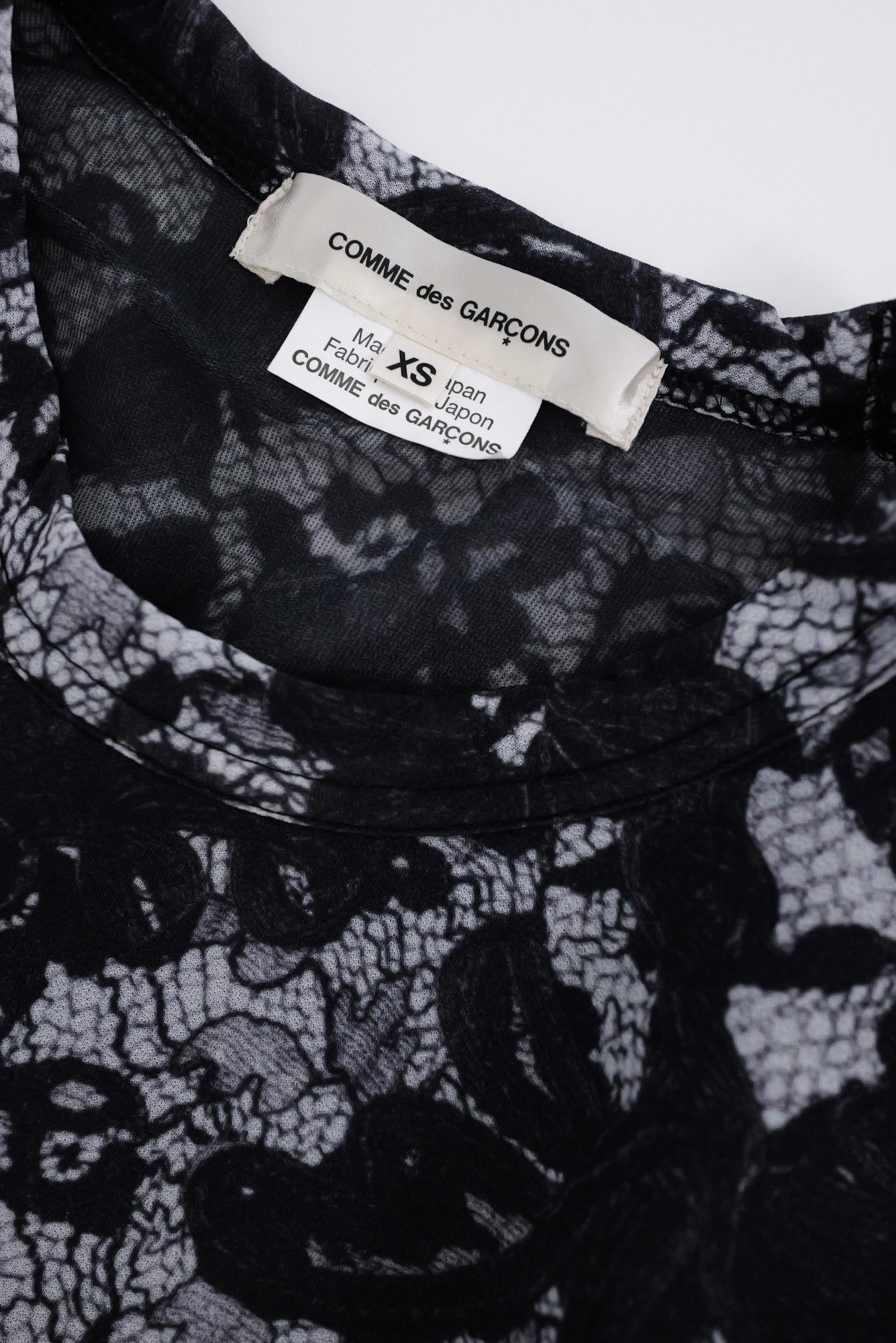 COMME DES GARÇONS Blouse Gris vintage, passéist — photo 3