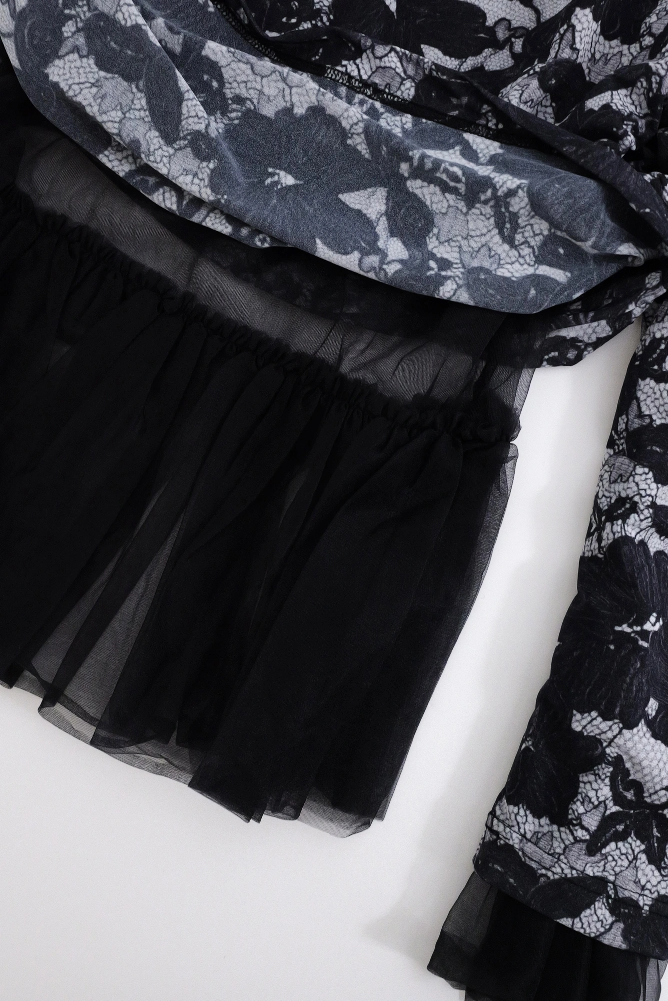 COMME DES GARÇONS Blouse Gris vintage, passéist — photo 6