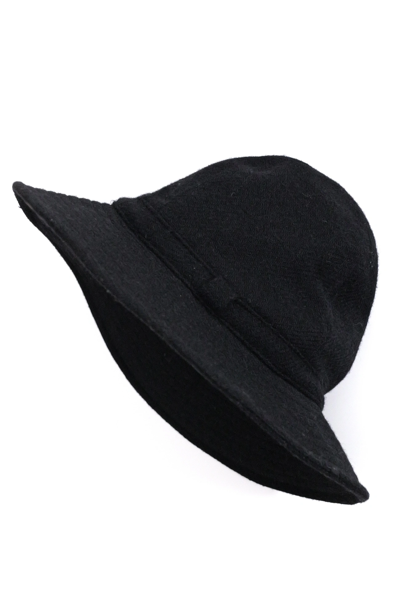 YOHJI YAMAMOTO Chapeau / bonnet en laine Noir vintage, passéist — photo 1