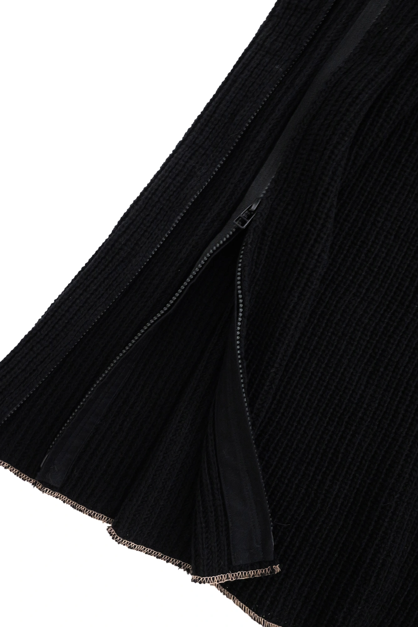 YOHJI YAMAMOTO Jupe mi-longue en laine Noir vintage, passéist — photo 15