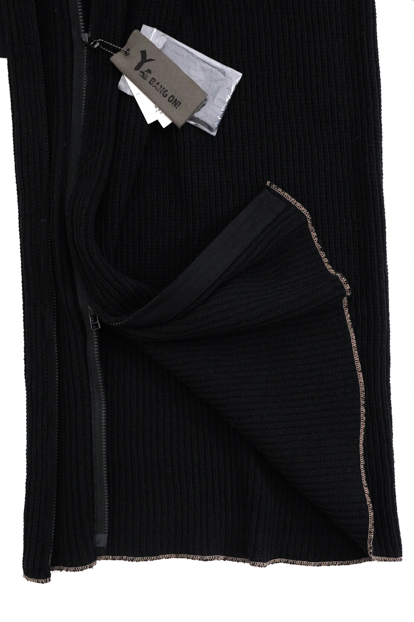 YOHJI YAMAMOTO Jupe mi-longue en laine Noir vintage, passéist — photo 16