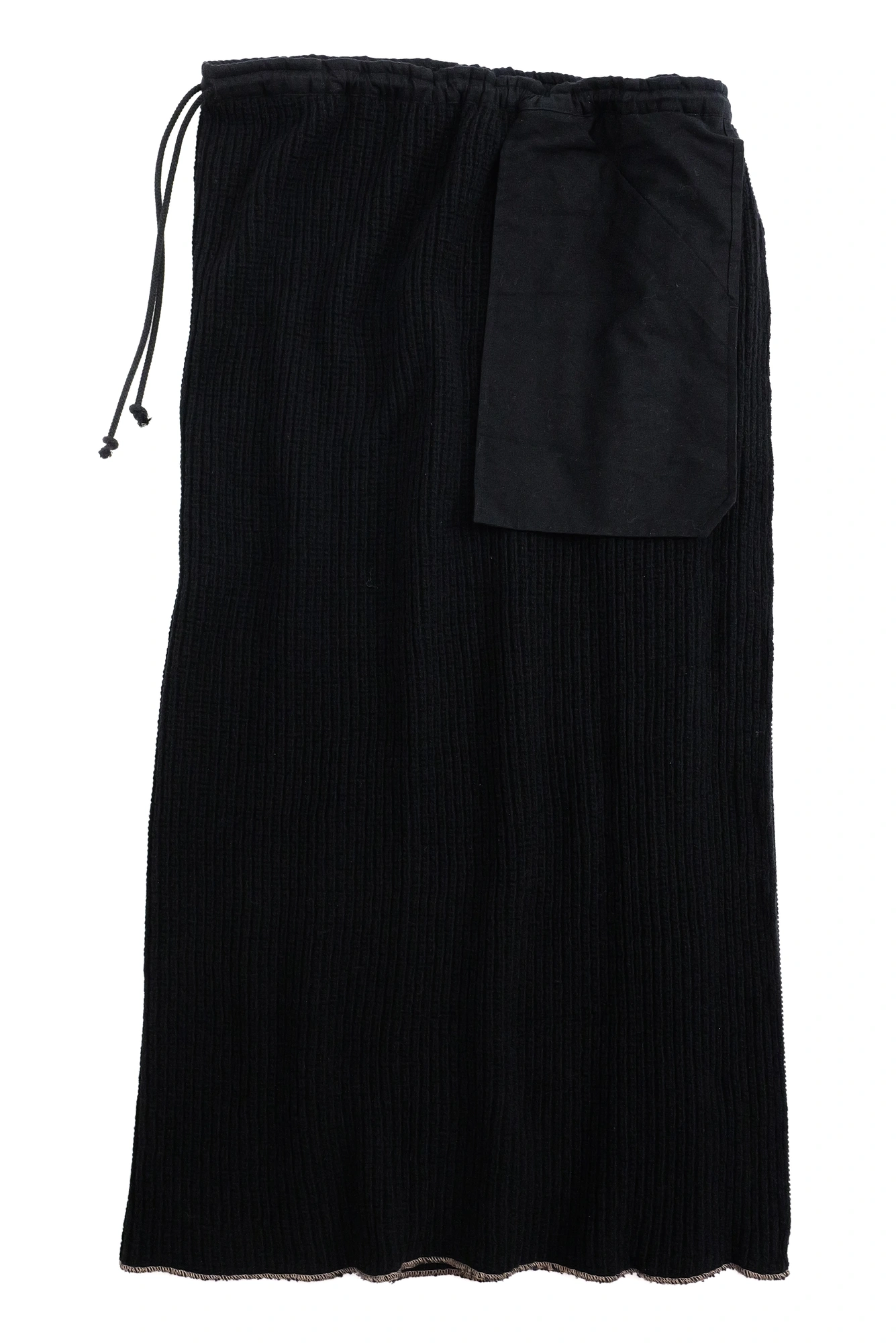 YOHJI YAMAMOTO Jupe mi-longue en laine Noir vintage, passéist — photo 4
