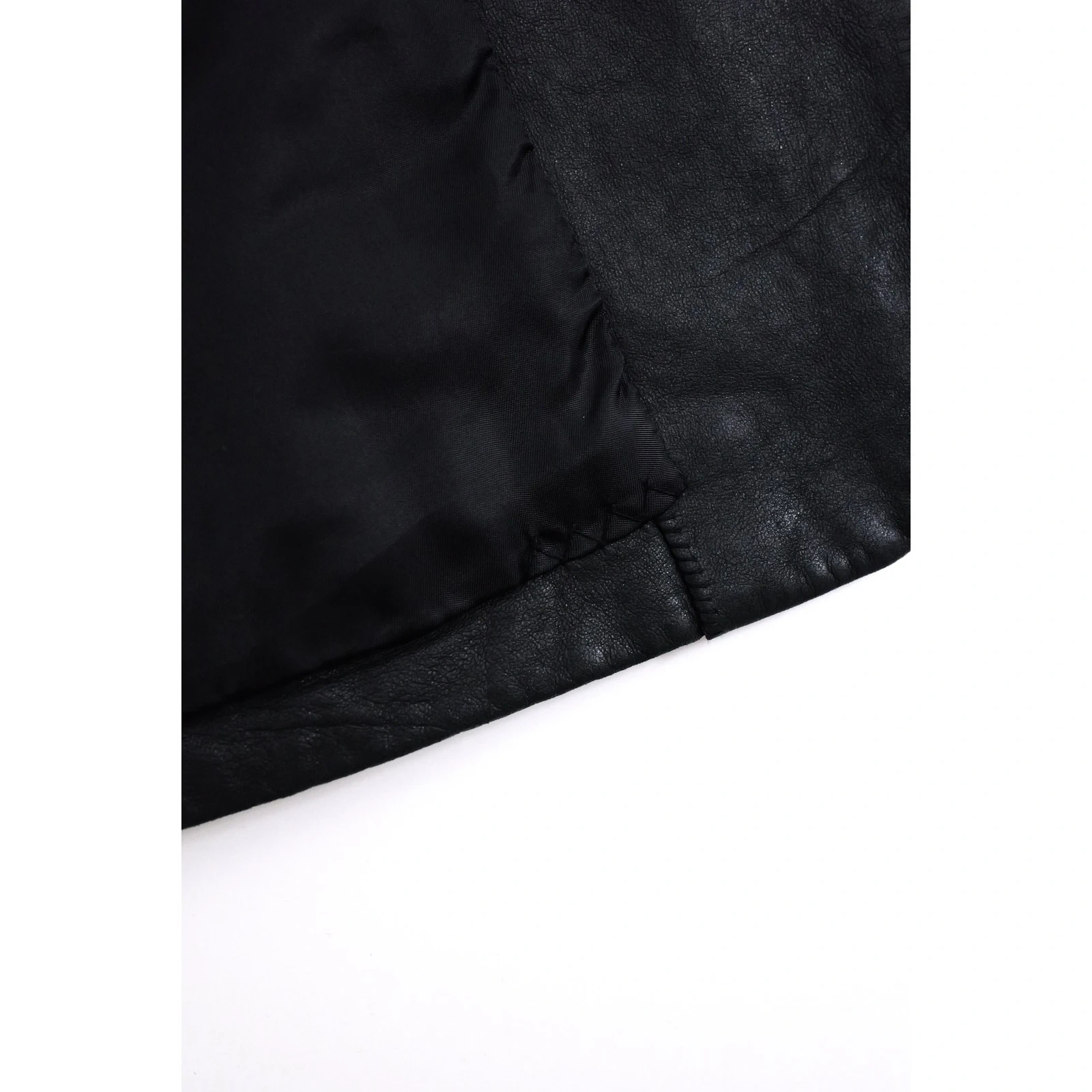 ISSEY MIYAKE Veste en cuir Anthracite vintage, passéist — photo 11