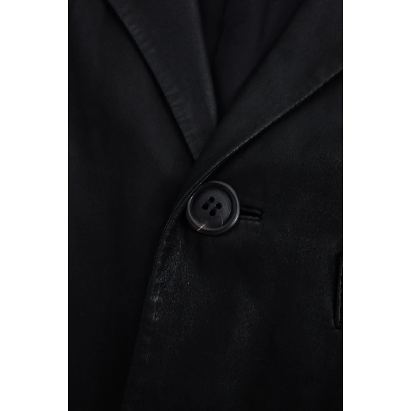 ISSEY MIYAKE Veste en cuir Anthracite vintage, passéist — photo 5