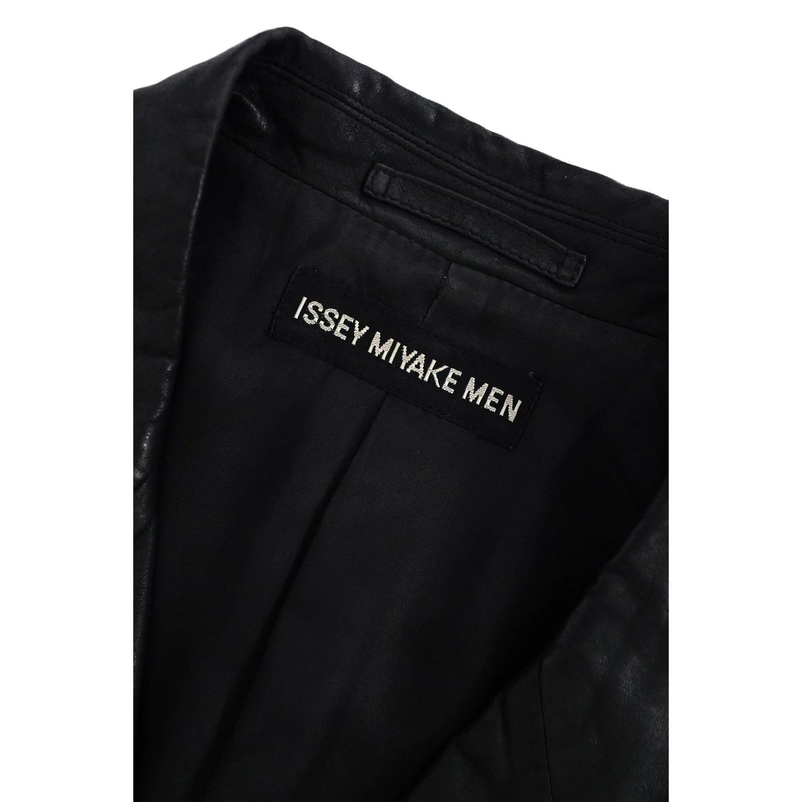 ISSEY MIYAKE Veste en cuir Anthracite vintage, passéist — photo 6