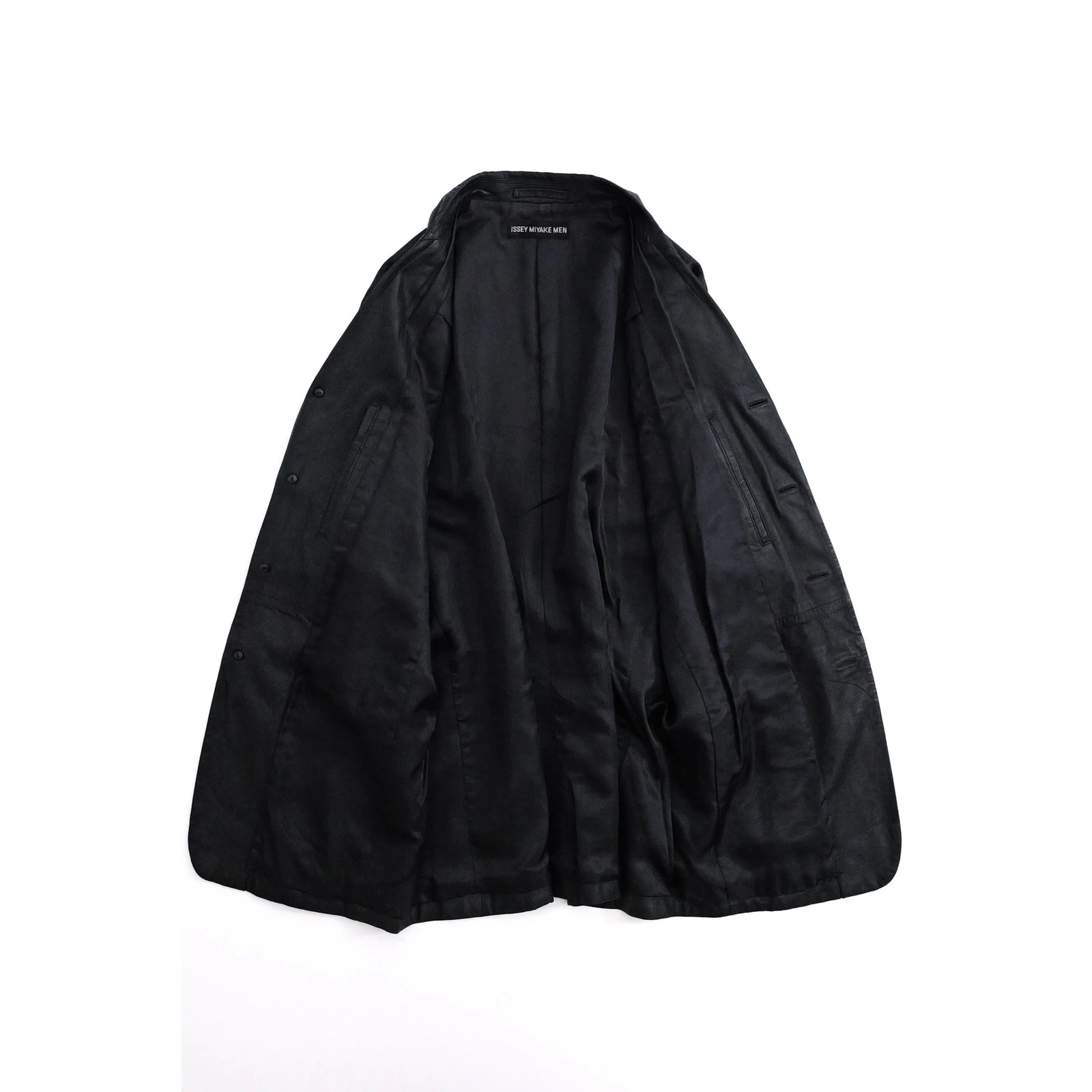 ISSEY MIYAKE Veste en cuir Anthracite vintage, passéist — photo 9