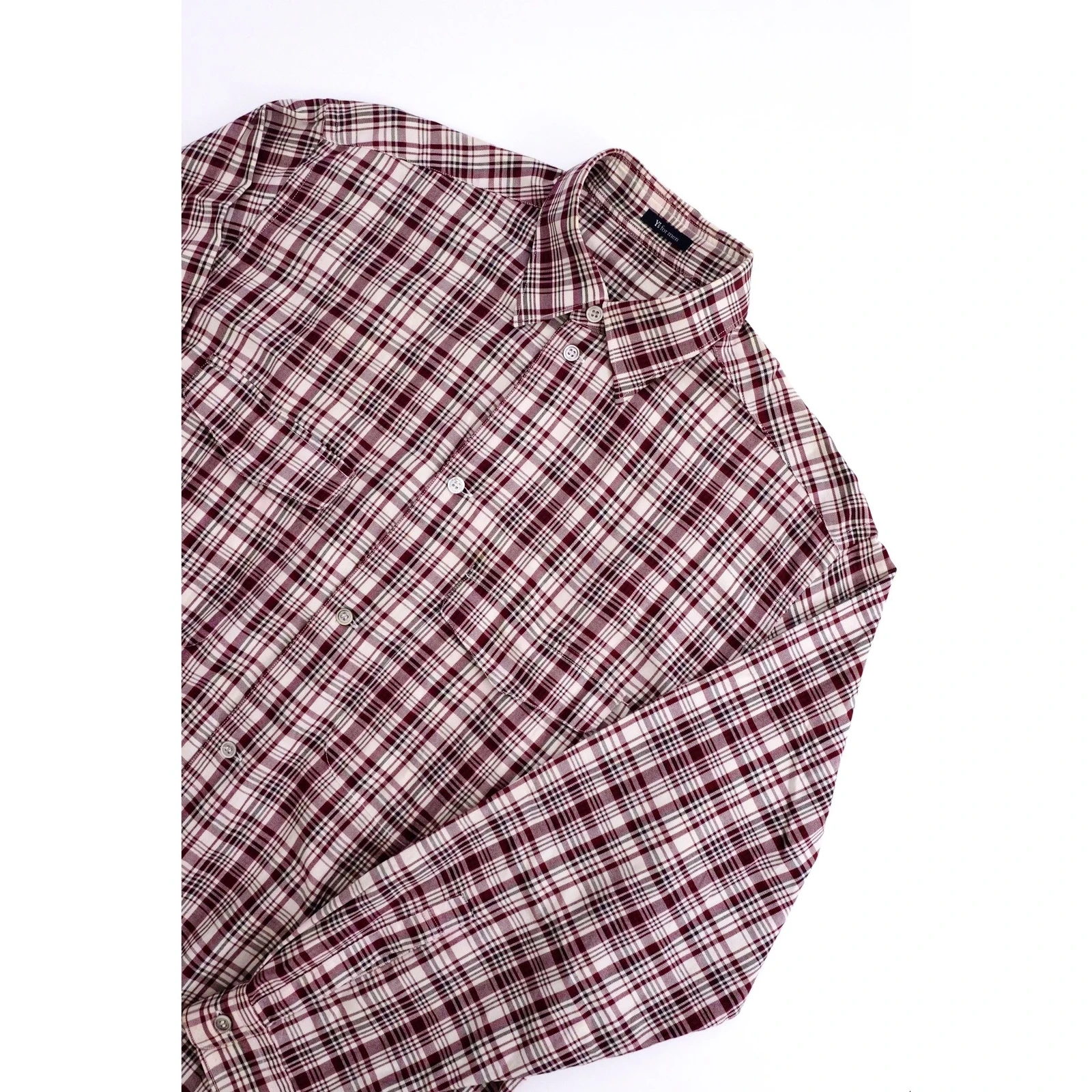 YOHJI YAMAMOTO Chemise Bordeaux vintage, passéist — photo 2