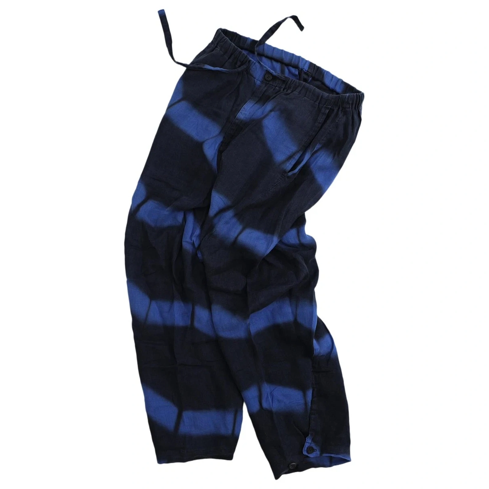 ISSEY MIYAKE Pantalon en lin Marine vintage, passéist — photo 1