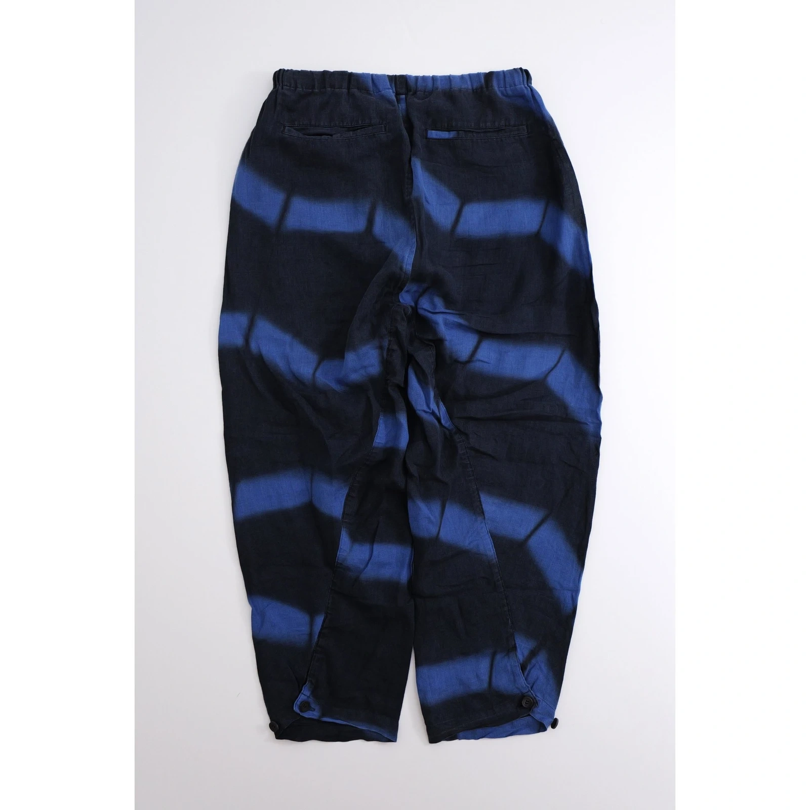 ISSEY MIYAKE Pantalon en lin Marine vintage, passéist — photo 12