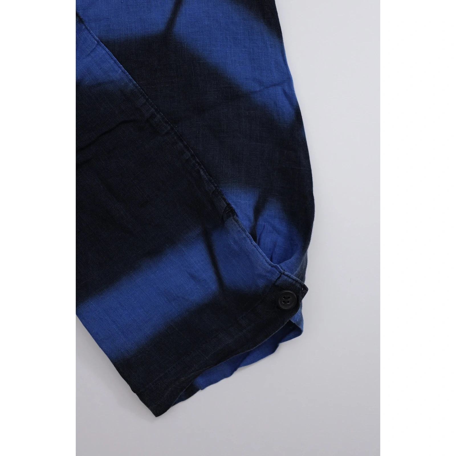 ISSEY MIYAKE Pantalon en lin Marine vintage, passéist — photo 15