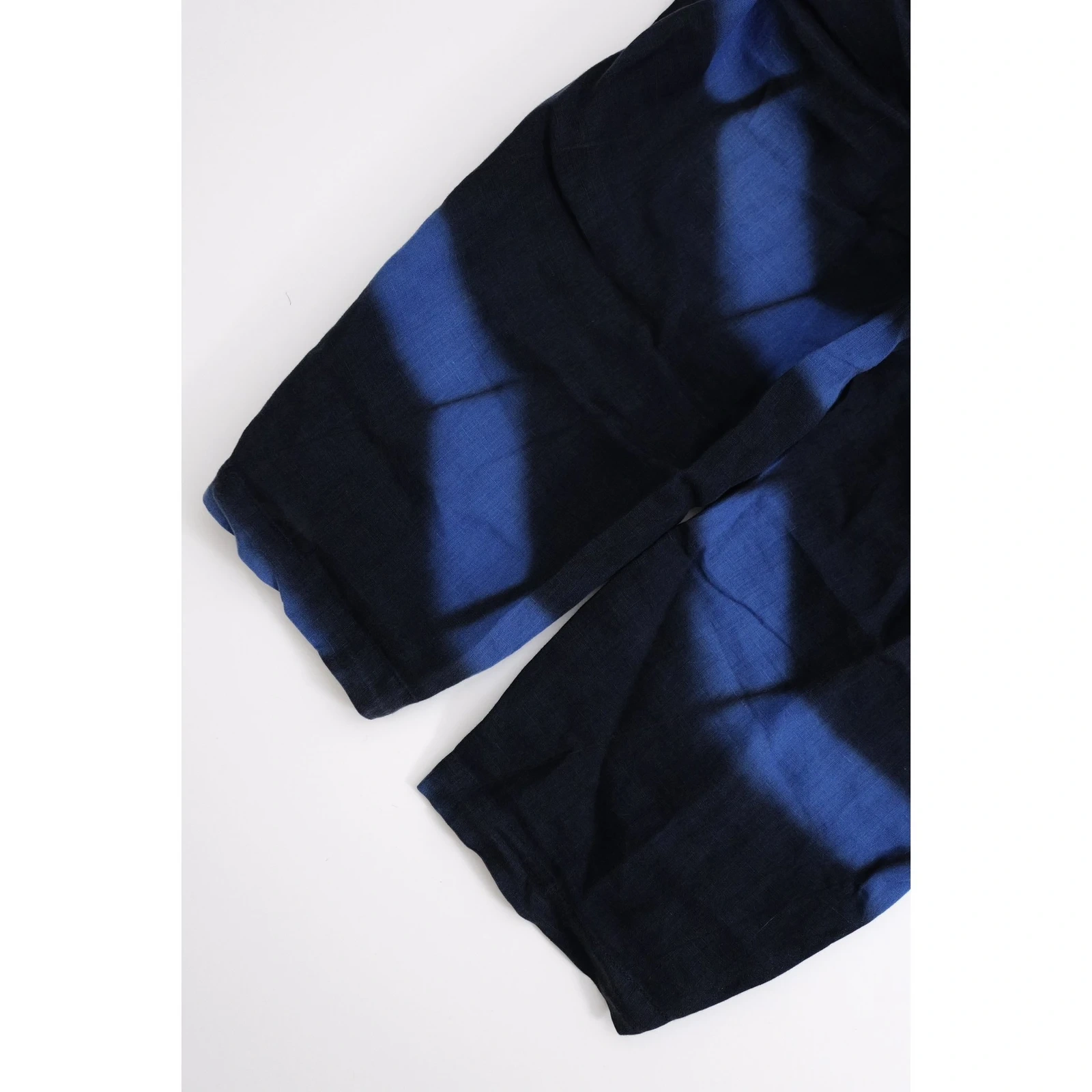 ISSEY MIYAKE Pantalon en lin Marine vintage, passéist — photo 3