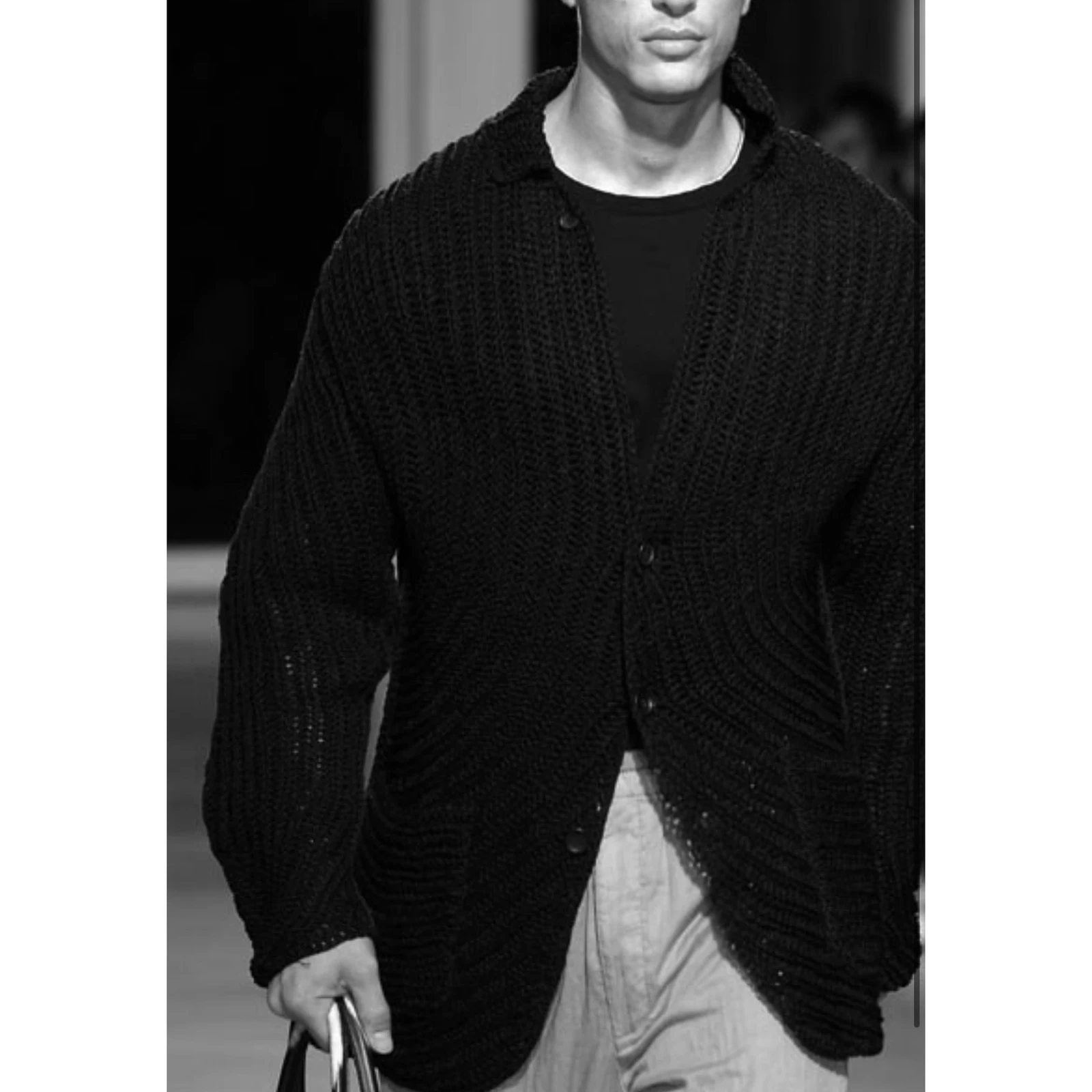 ISSEY MIYAKE Pull Noir vintage, passéist — photo 14