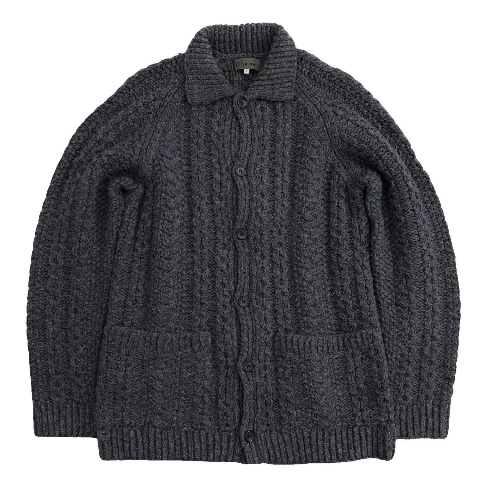 YOHJI YAMAMOTO Pull en laine Gris vintage, passéist — photo 1