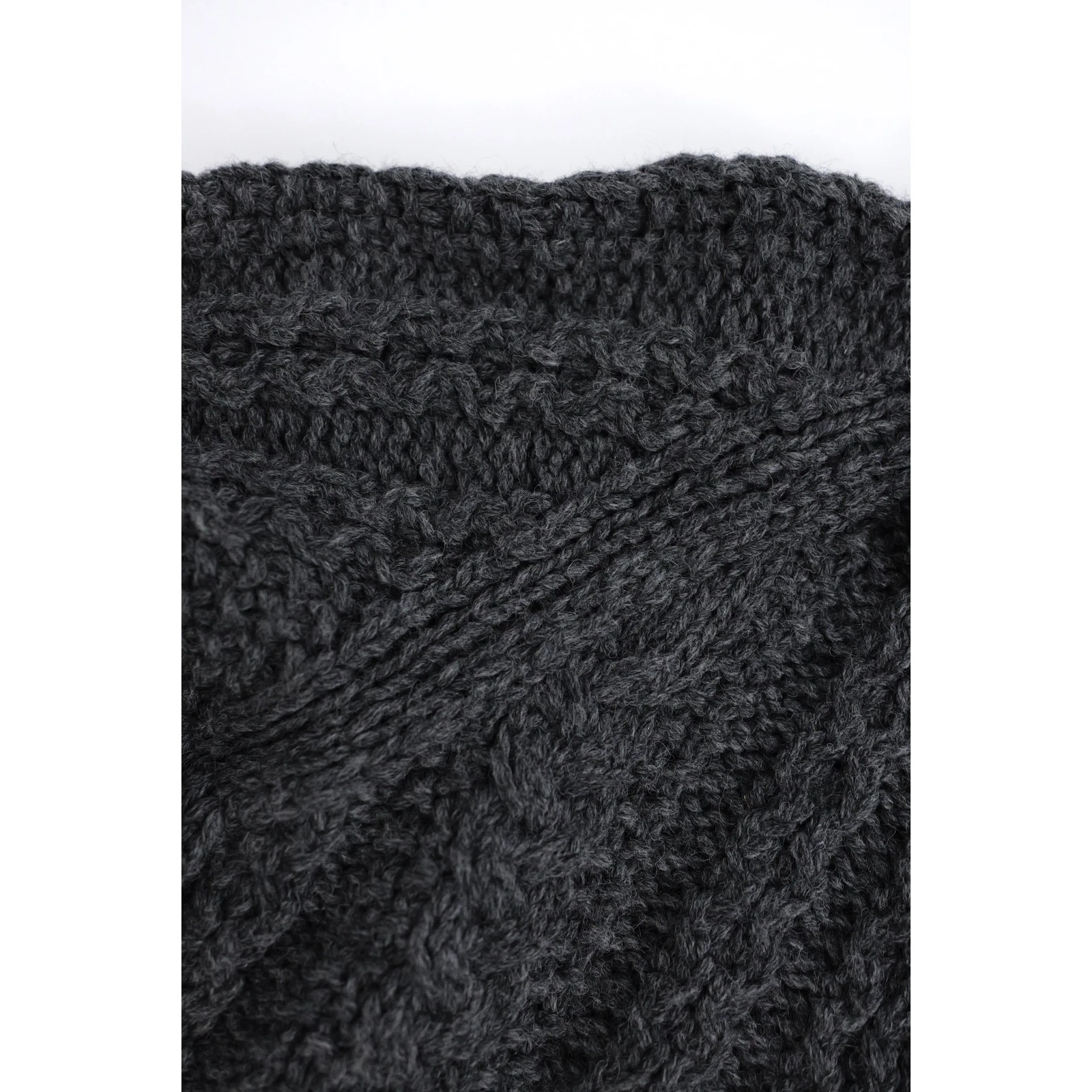 YOHJI YAMAMOTO Pull en laine Gris vintage, passéist — photo 11