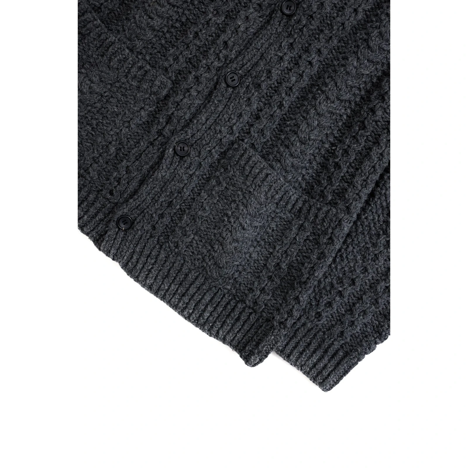 YOHJI YAMAMOTO Pull en laine Gris vintage, passéist — photo 3