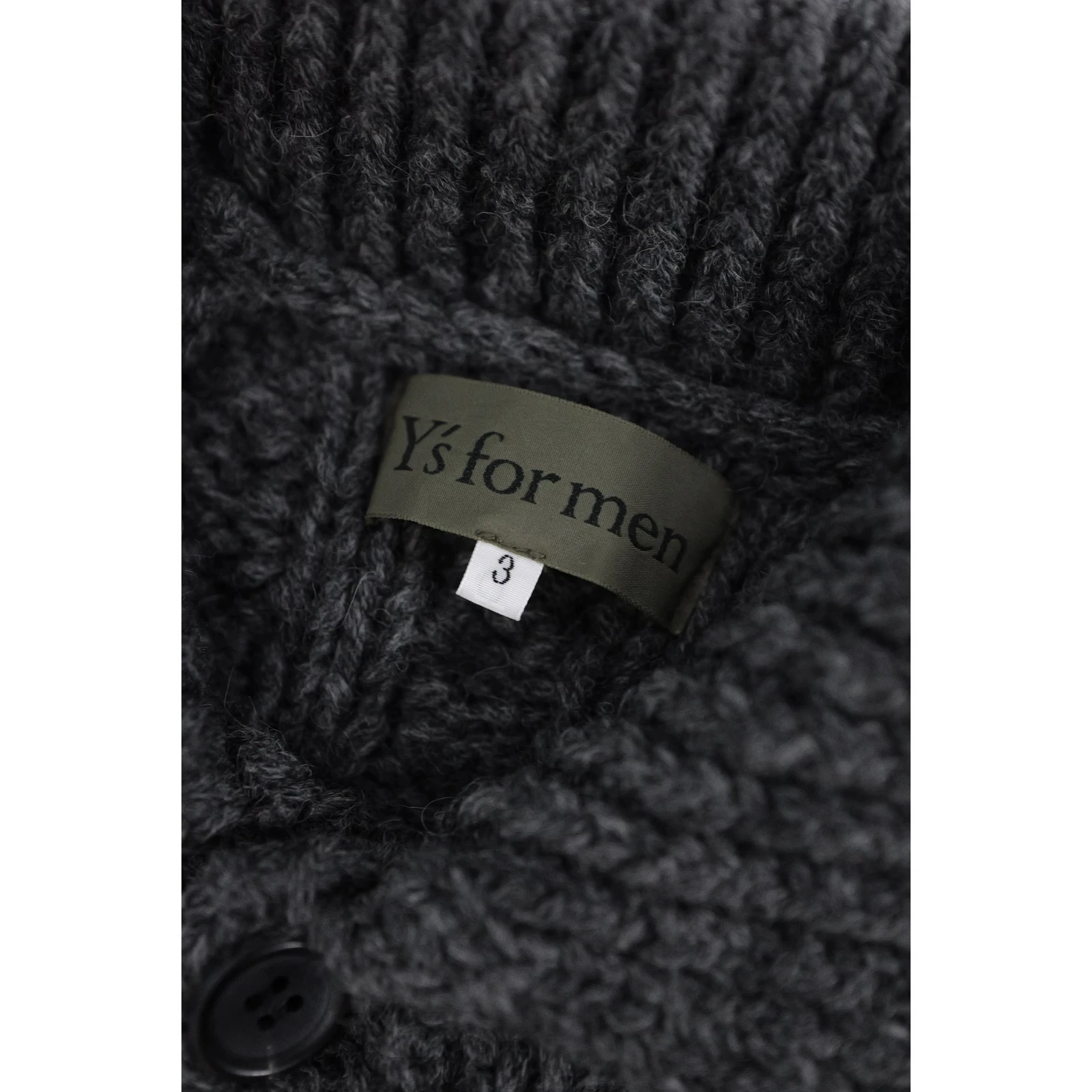 YOHJI YAMAMOTO Pull en laine Gris vintage, passéist — photo 5