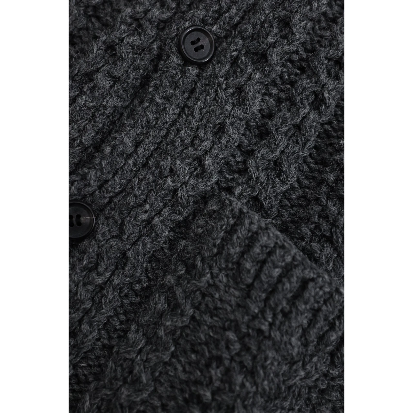 YOHJI YAMAMOTO Pull en laine Gris vintage, passéist — photo 7