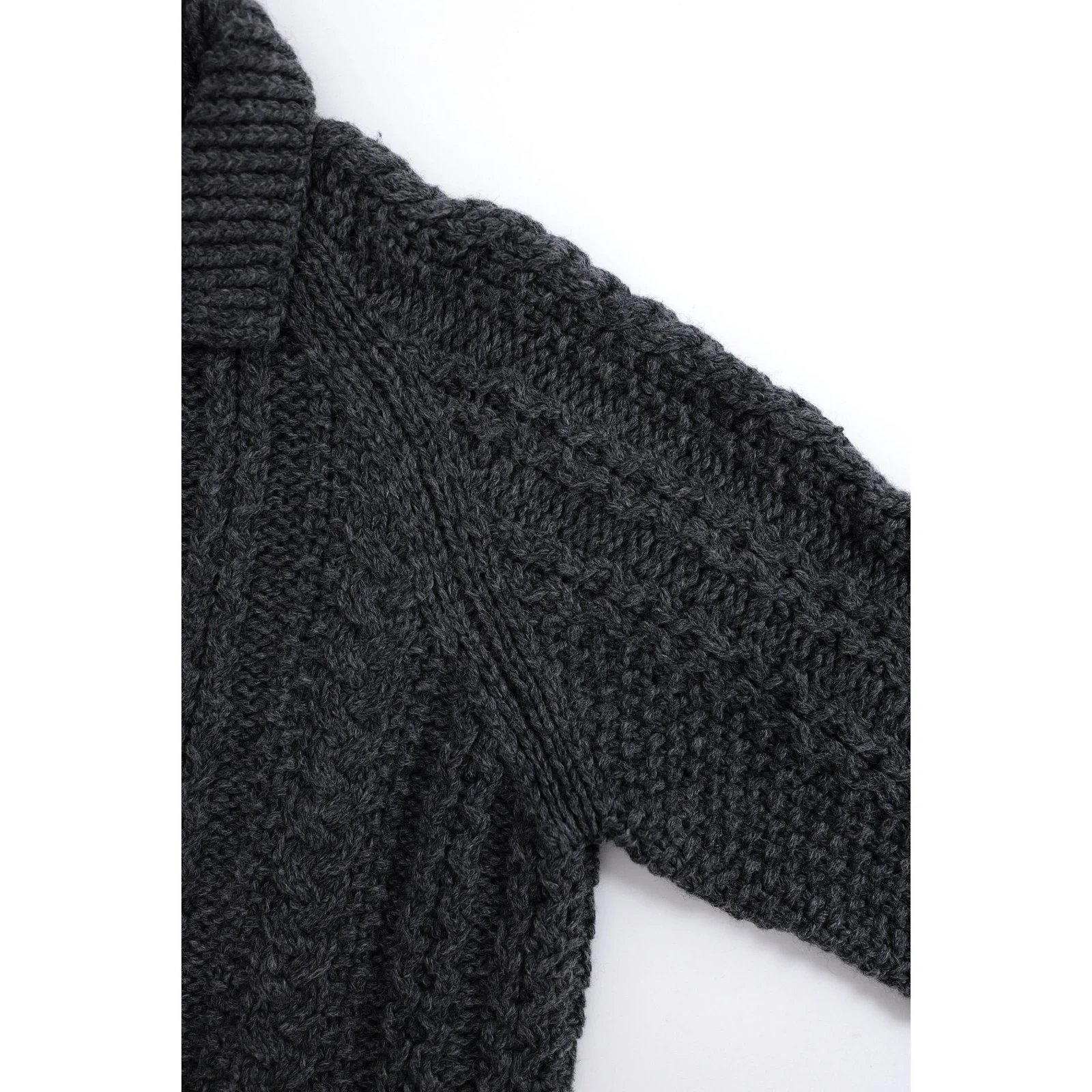 YOHJI YAMAMOTO Pull en laine Gris vintage, passéist — photo 9