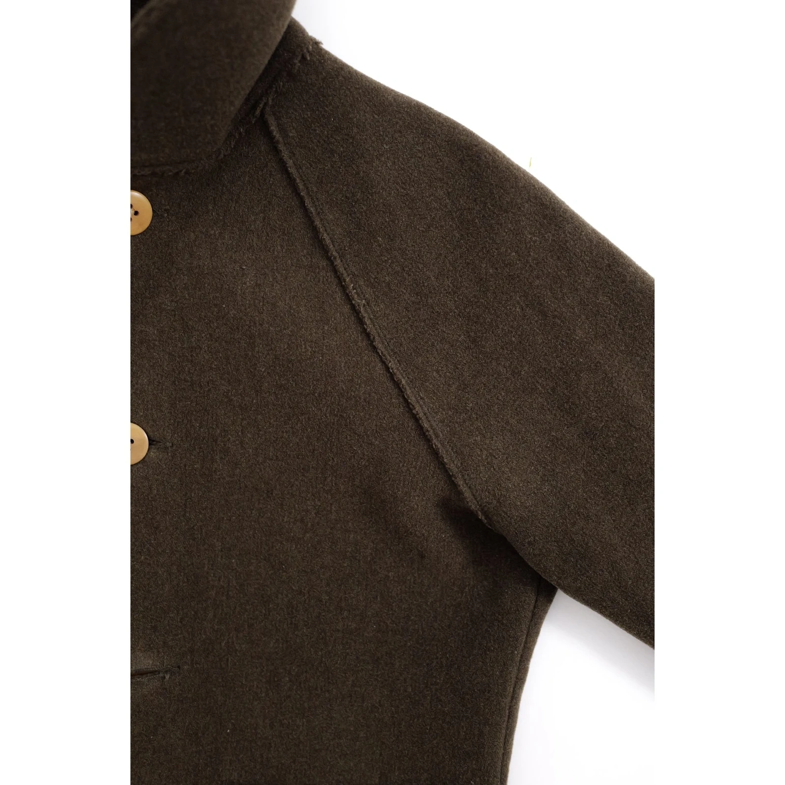 45RPM Manteau en laine Marron vintage, passéist — photo 13