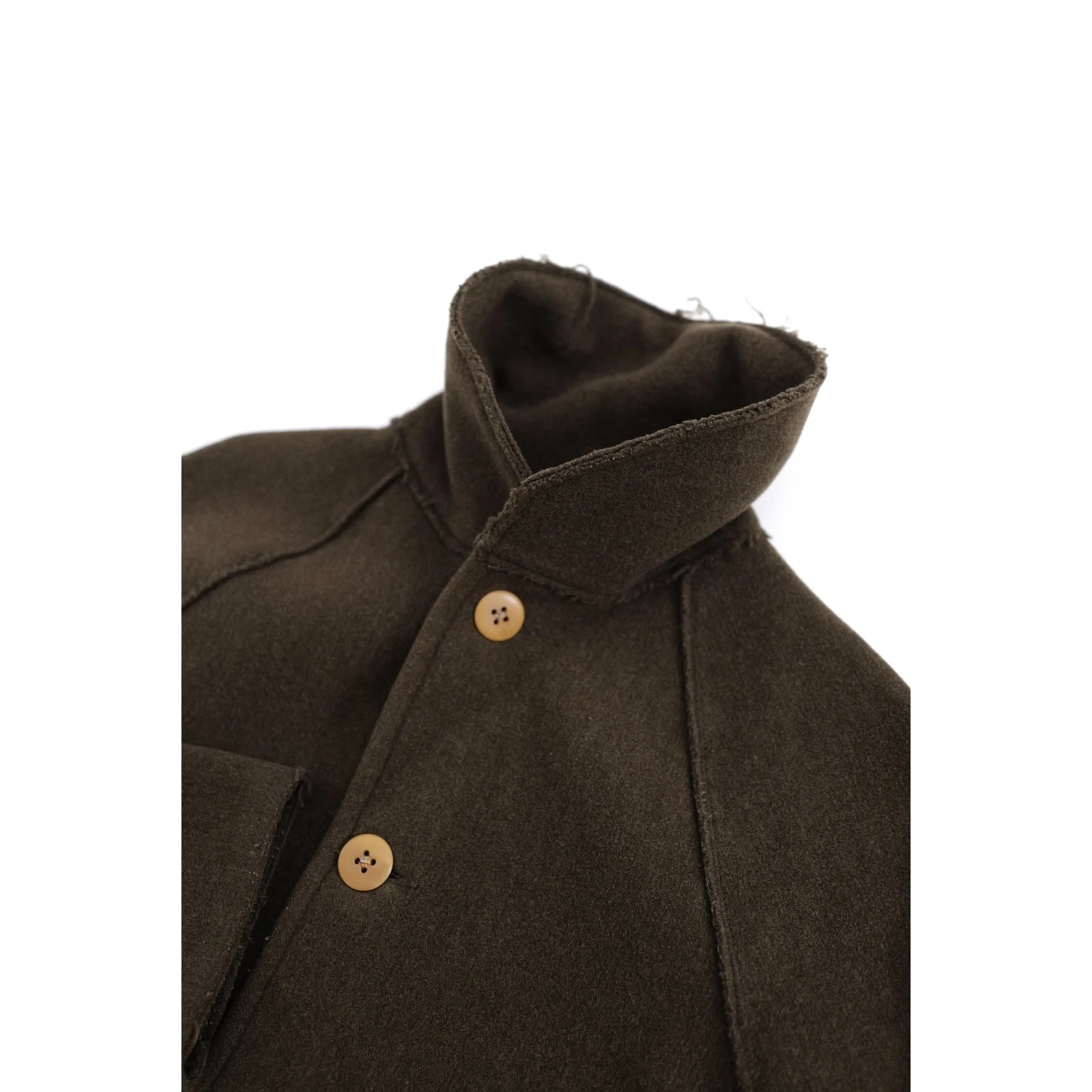 45RPM Manteau en laine Marron vintage, passéist — photo 9
