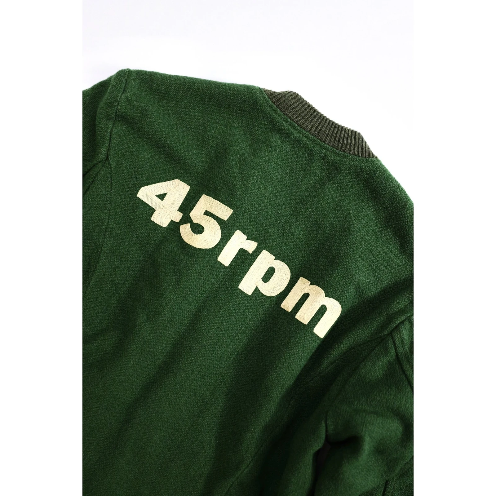 45RPM Blouson en laine Vert vintage, passéist — photo 3