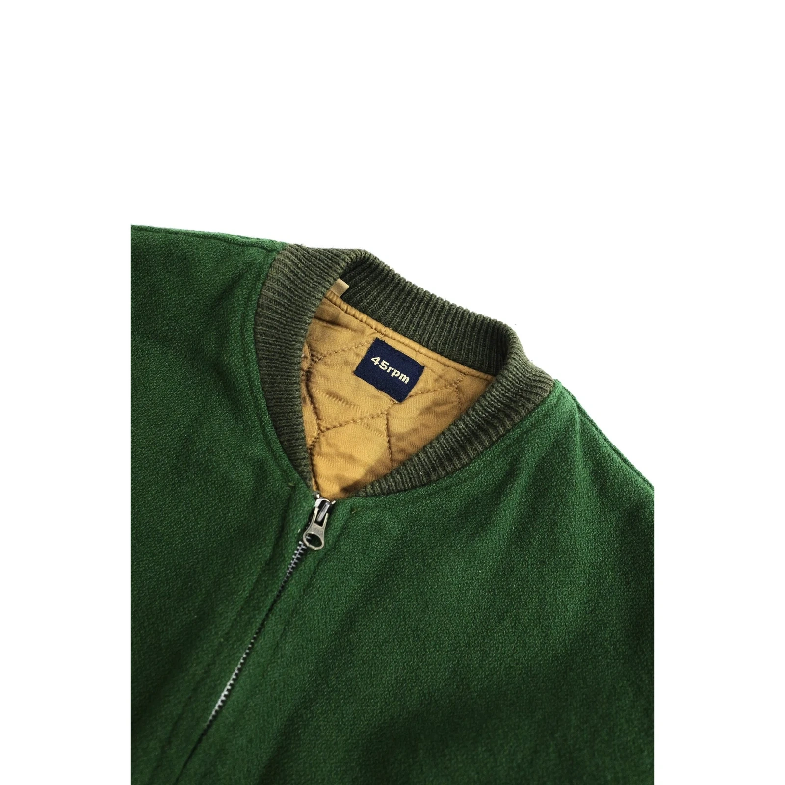 45RPM Blouson en laine Vert vintage, passéist — photo 7