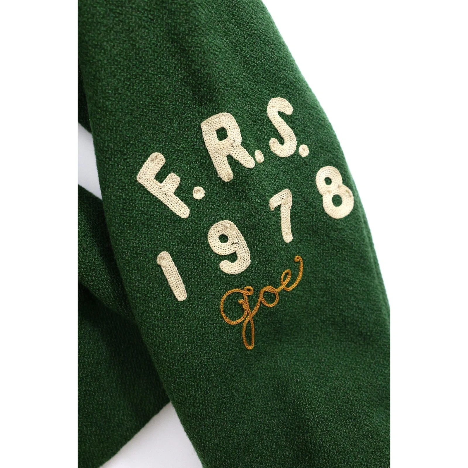 45RPM Blouson en laine Vert vintage, passéist — photo 8