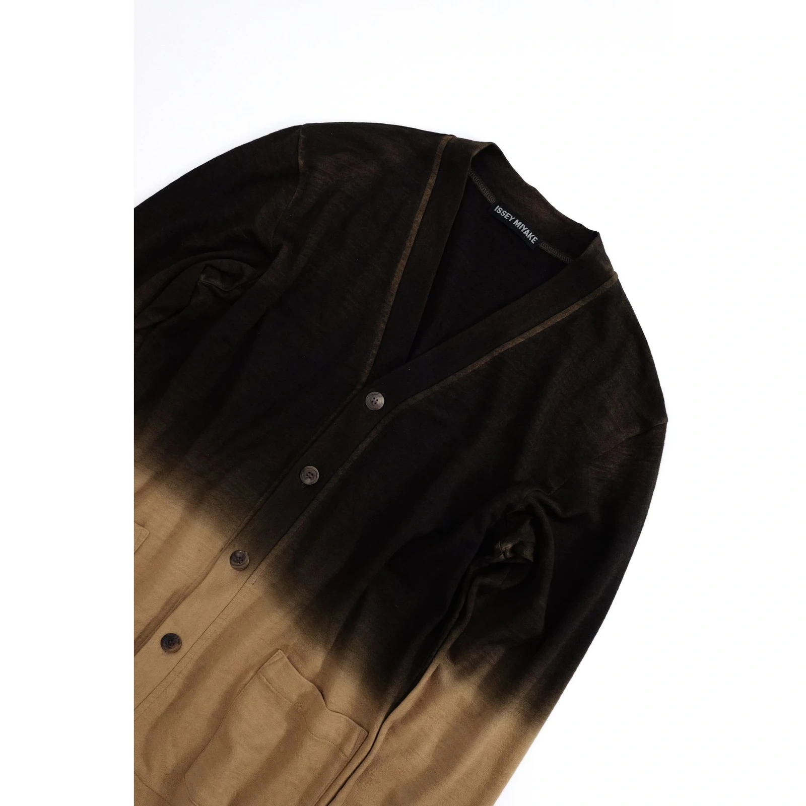 ISSEY MIYAKE Gilet en laine Camel vintage, passéist — photo 2