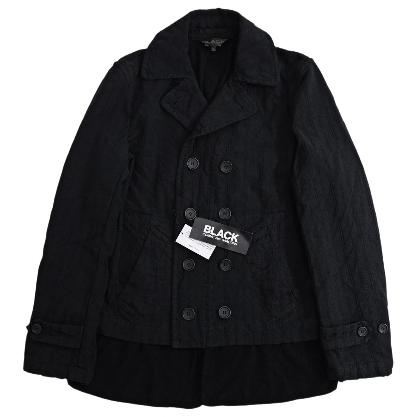 COMME DES GARÇONS Caban Noir vintage, passéist — photo 1