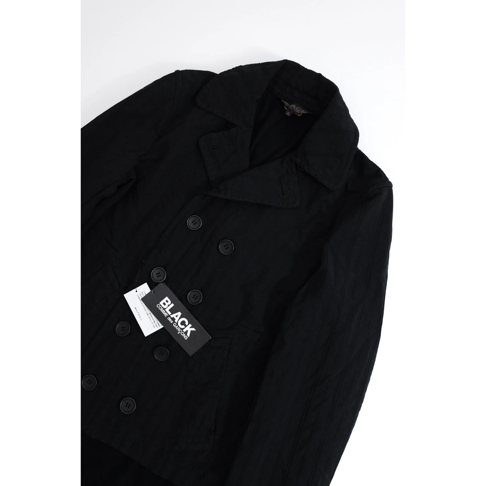 COMME DES GARÇONS Caban Noir vintage, passéist — photo 2