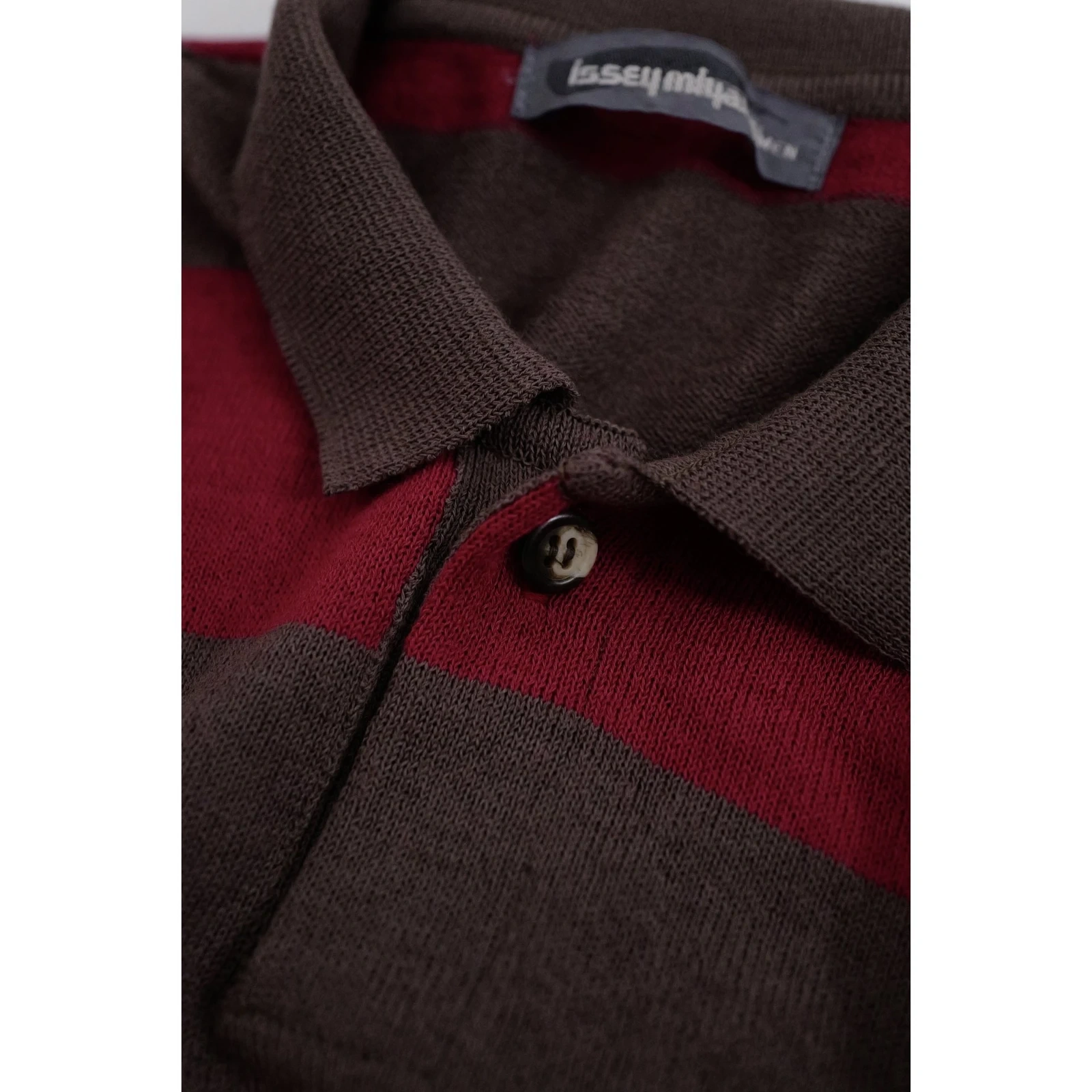 ISSEY MIYAKE Sweat en laine Bordeaux vintage, passéist — photo 10