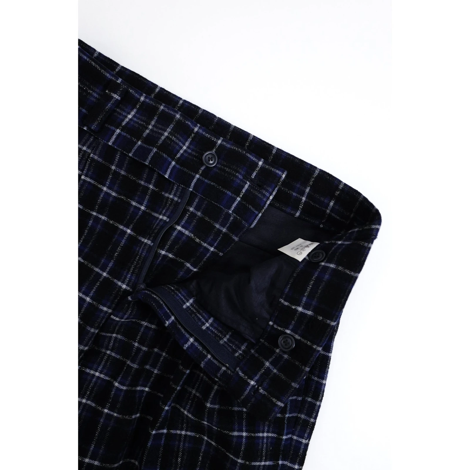 ISSEY MIYAKE Costume en laine Marine vintage, passéist — photo 14
