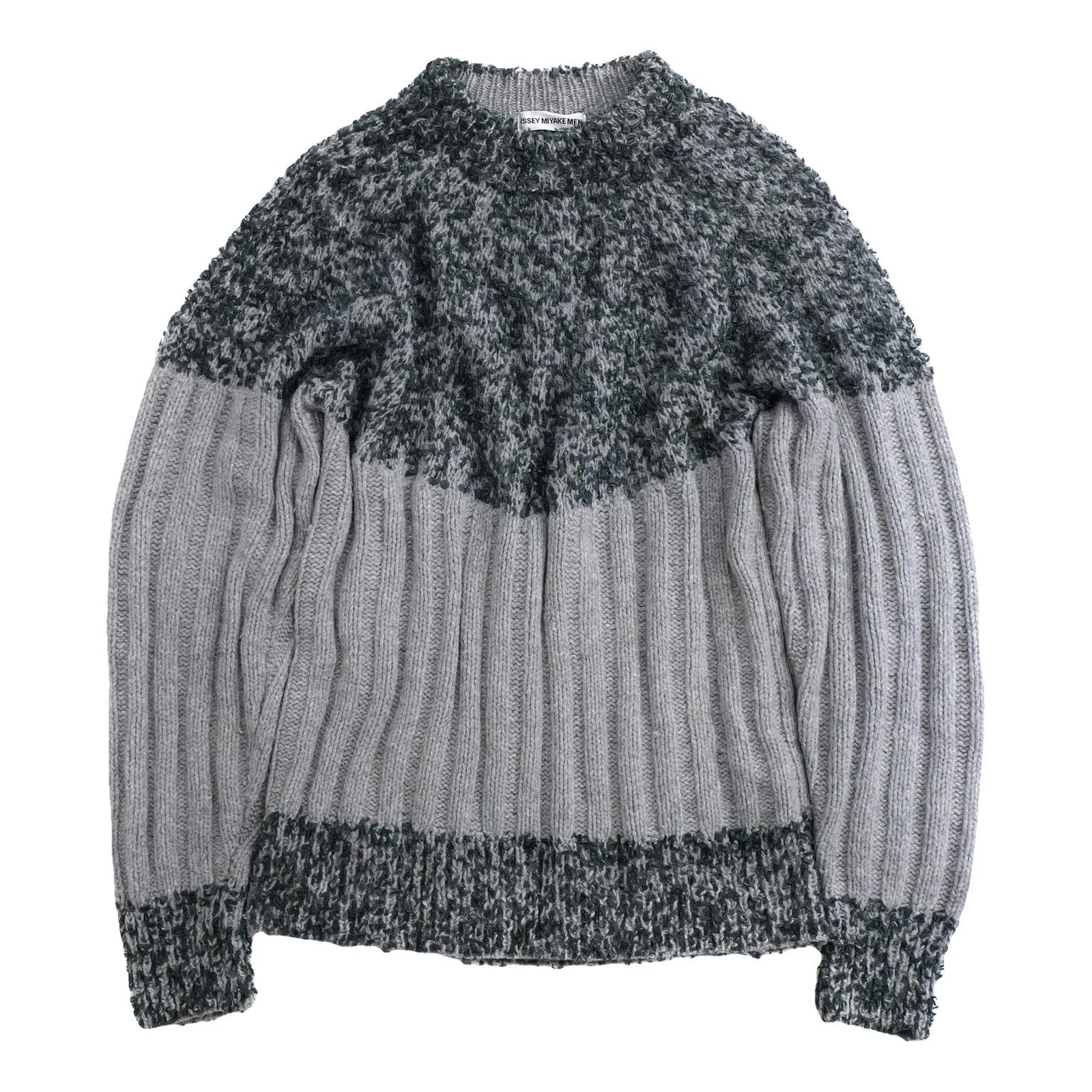 ISSEY MIYAKE Pull en laine Gris vintage, passéist — photo 1