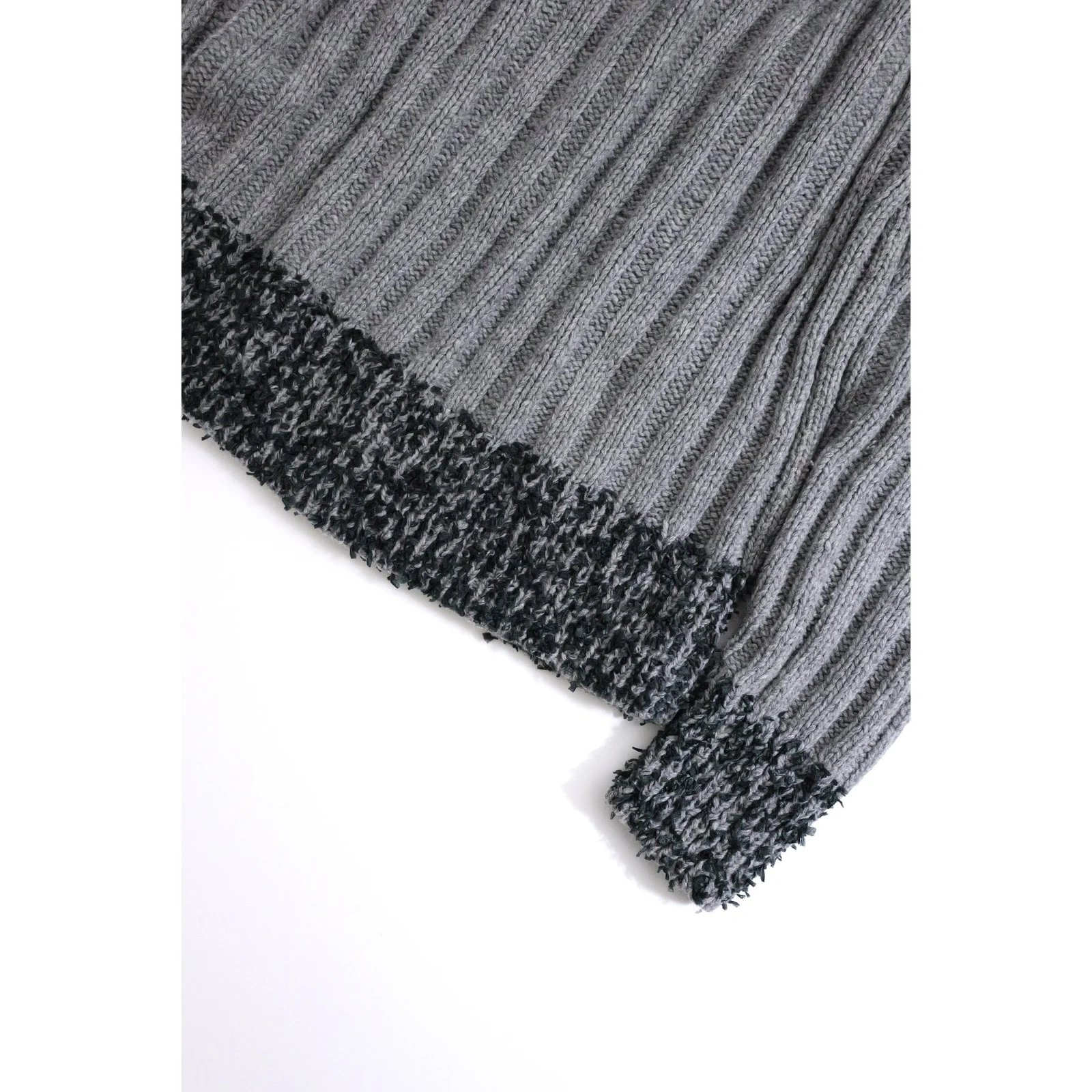 ISSEY MIYAKE Pull en laine Gris vintage, passéist — photo 14