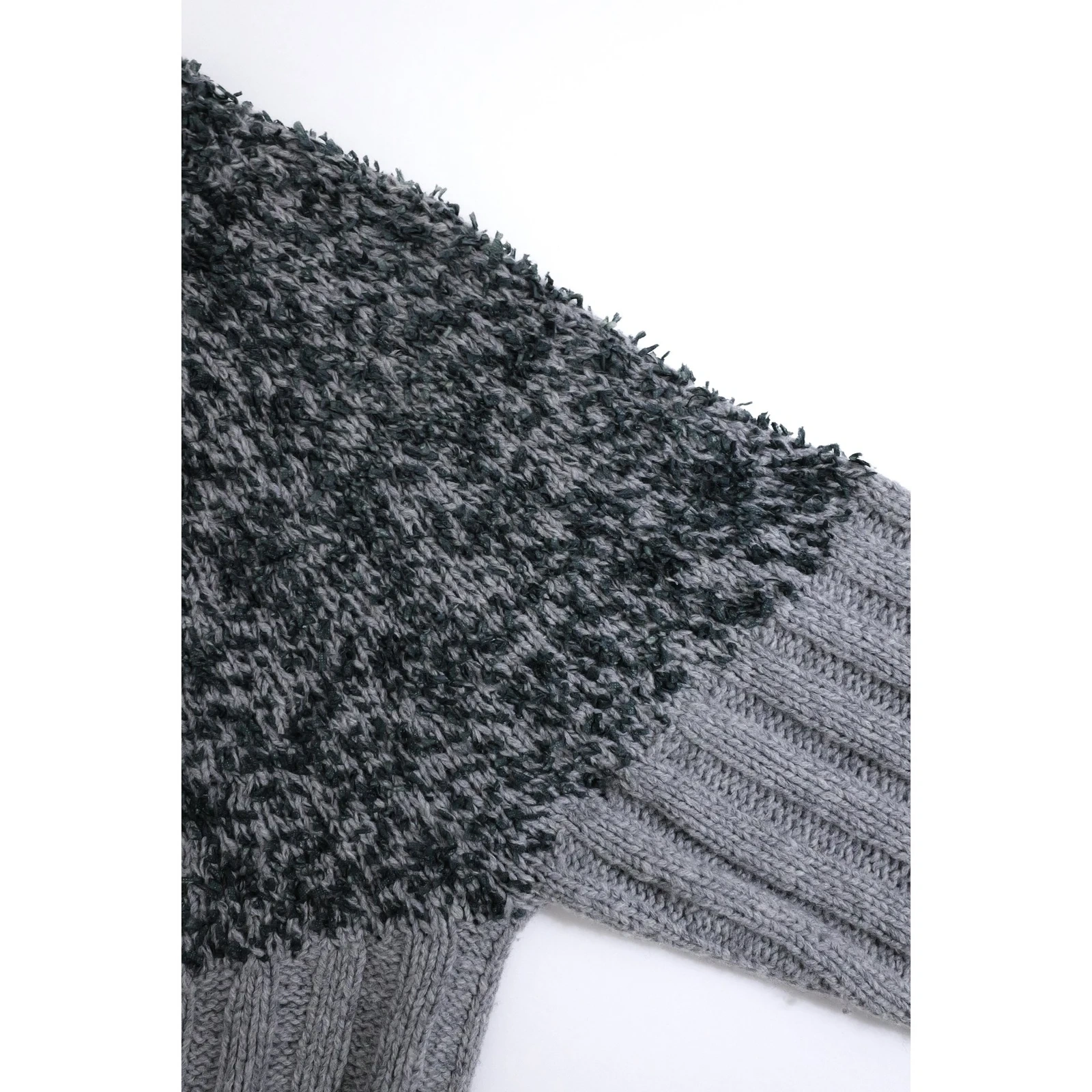 ISSEY MIYAKE Pull en laine Gris vintage, passéist — photo 6