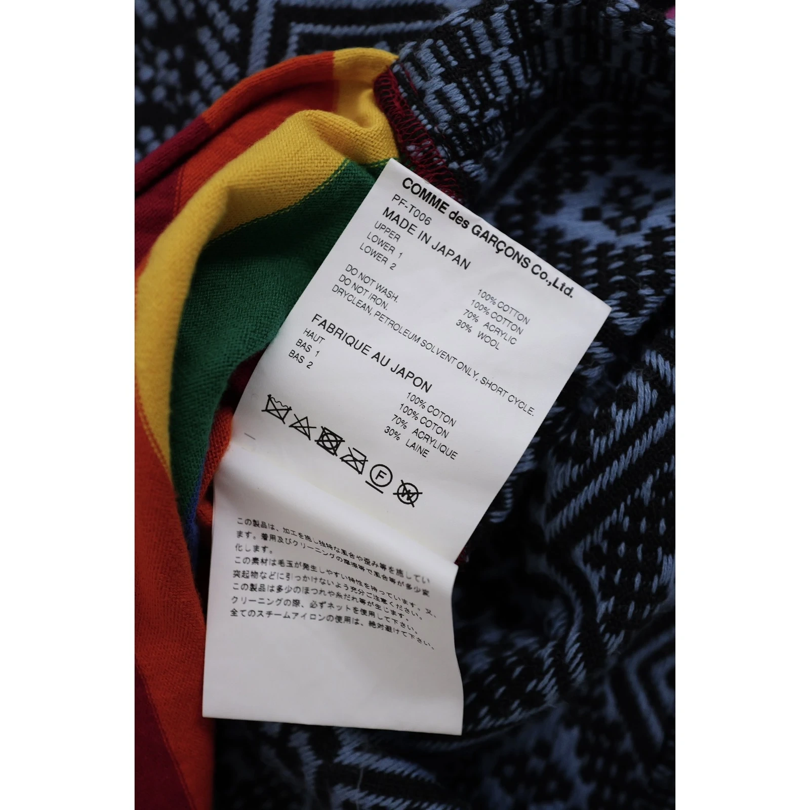 COMME DES GARÇONS Pull Multicolore vintage, passéist — photo 12