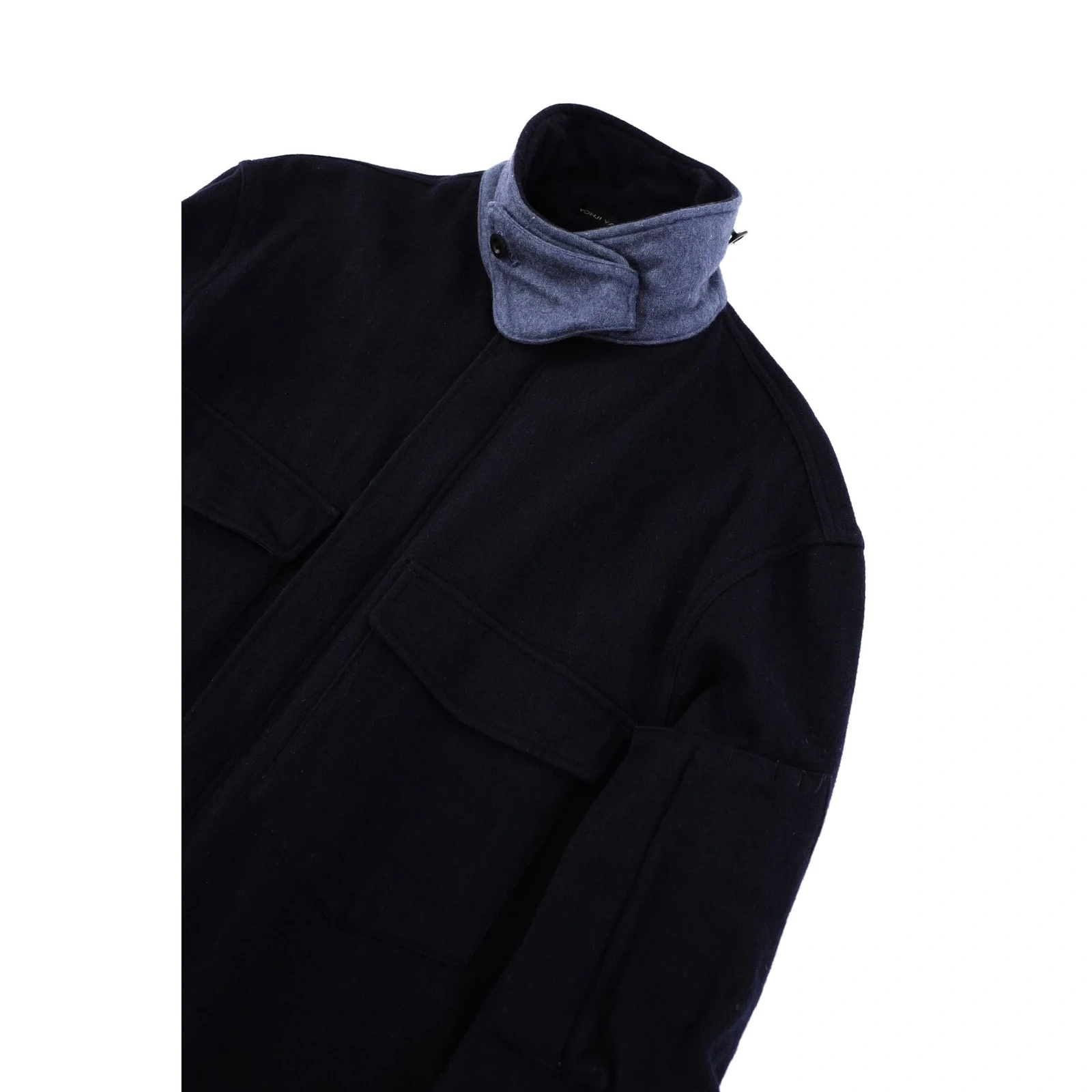 YOHJI YAMAMOTO Gilet en laine Marine vintage, passéist — photo 2