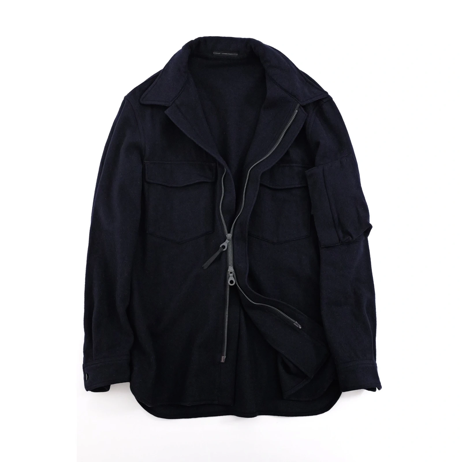 YOHJI YAMAMOTO Gilet en laine Marine vintage, passéist — photo 10