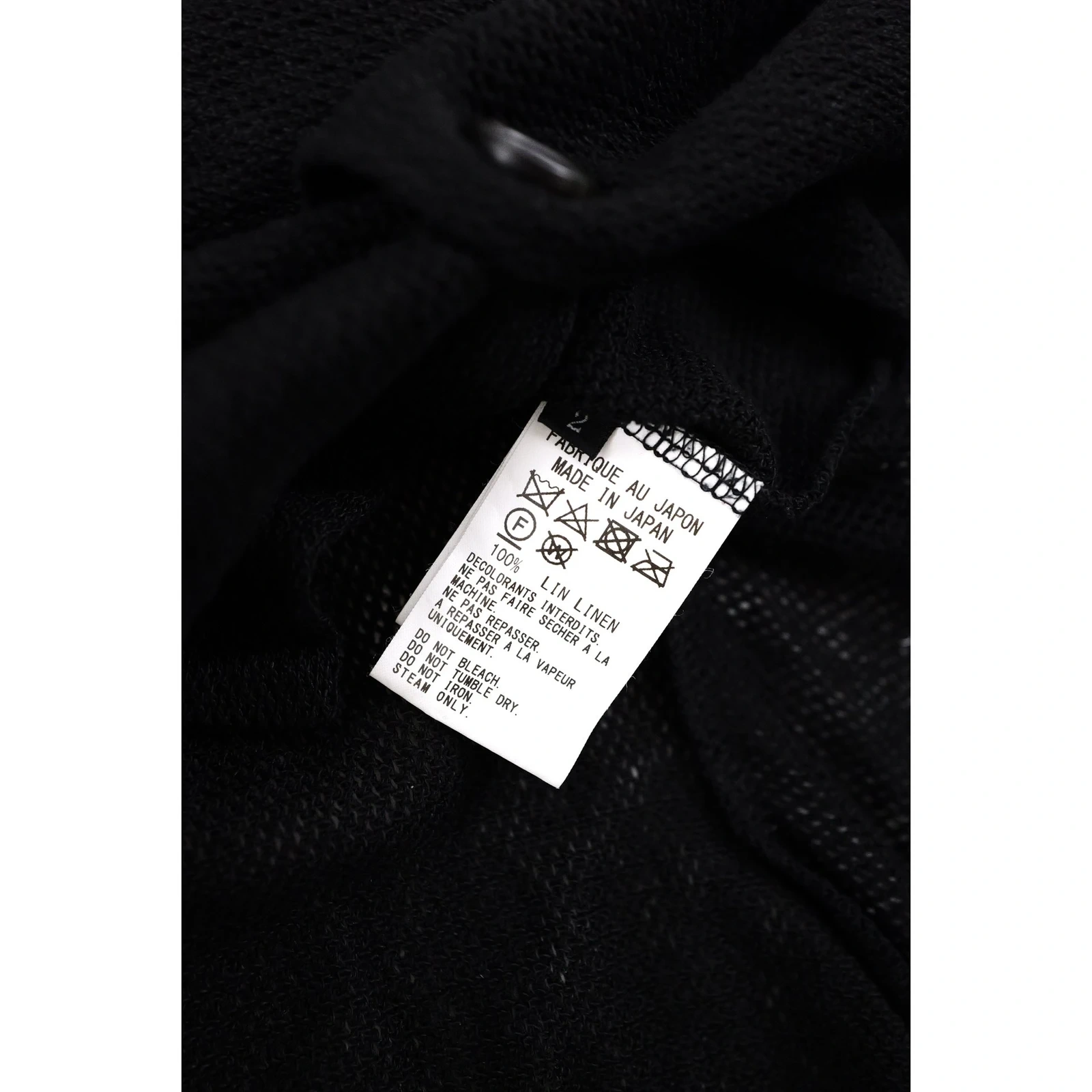 YOHJI YAMAMOTO Chemise en lin Noir vintage, passéist — photo 11