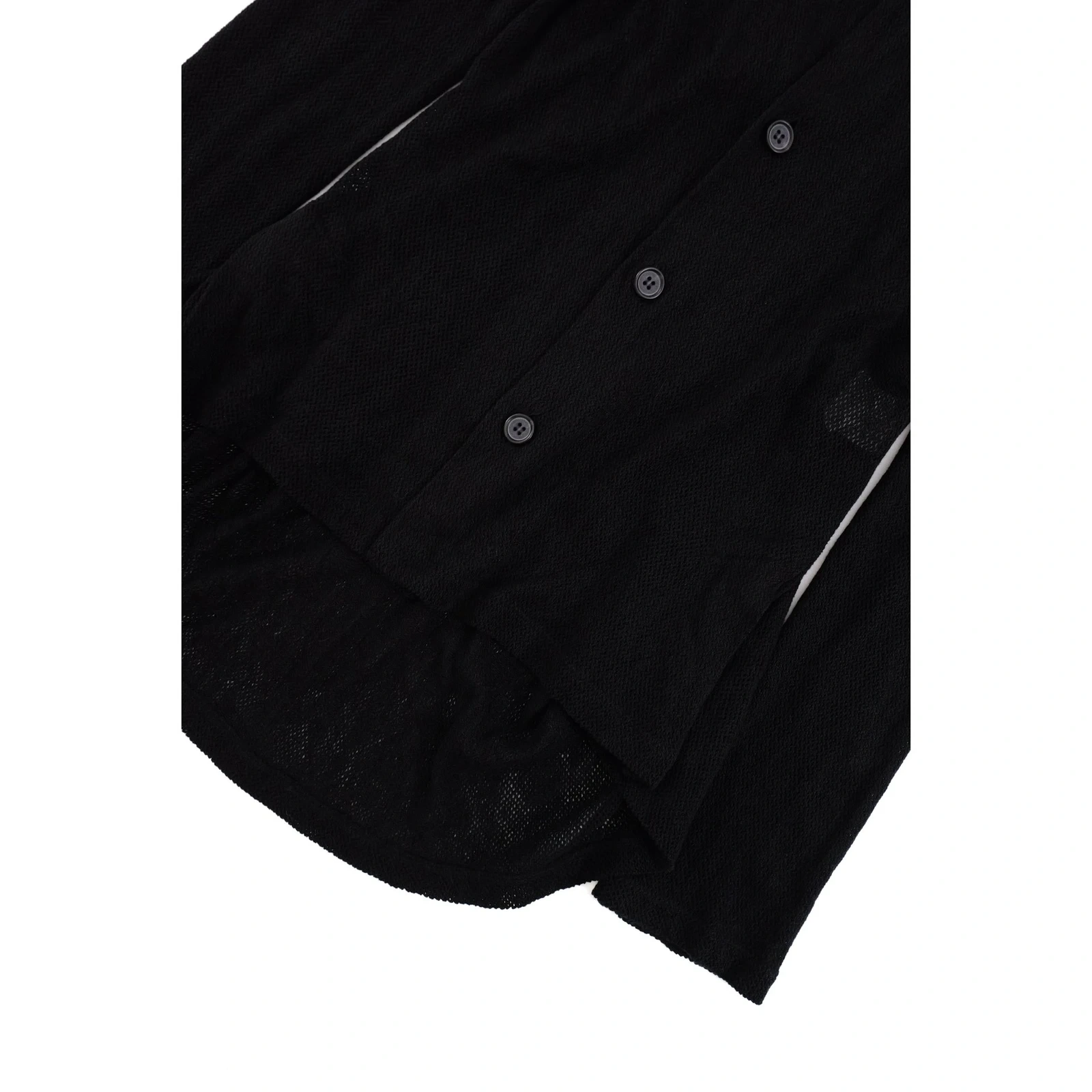 YOHJI YAMAMOTO Chemise en lin Noir vintage, passéist — photo 3