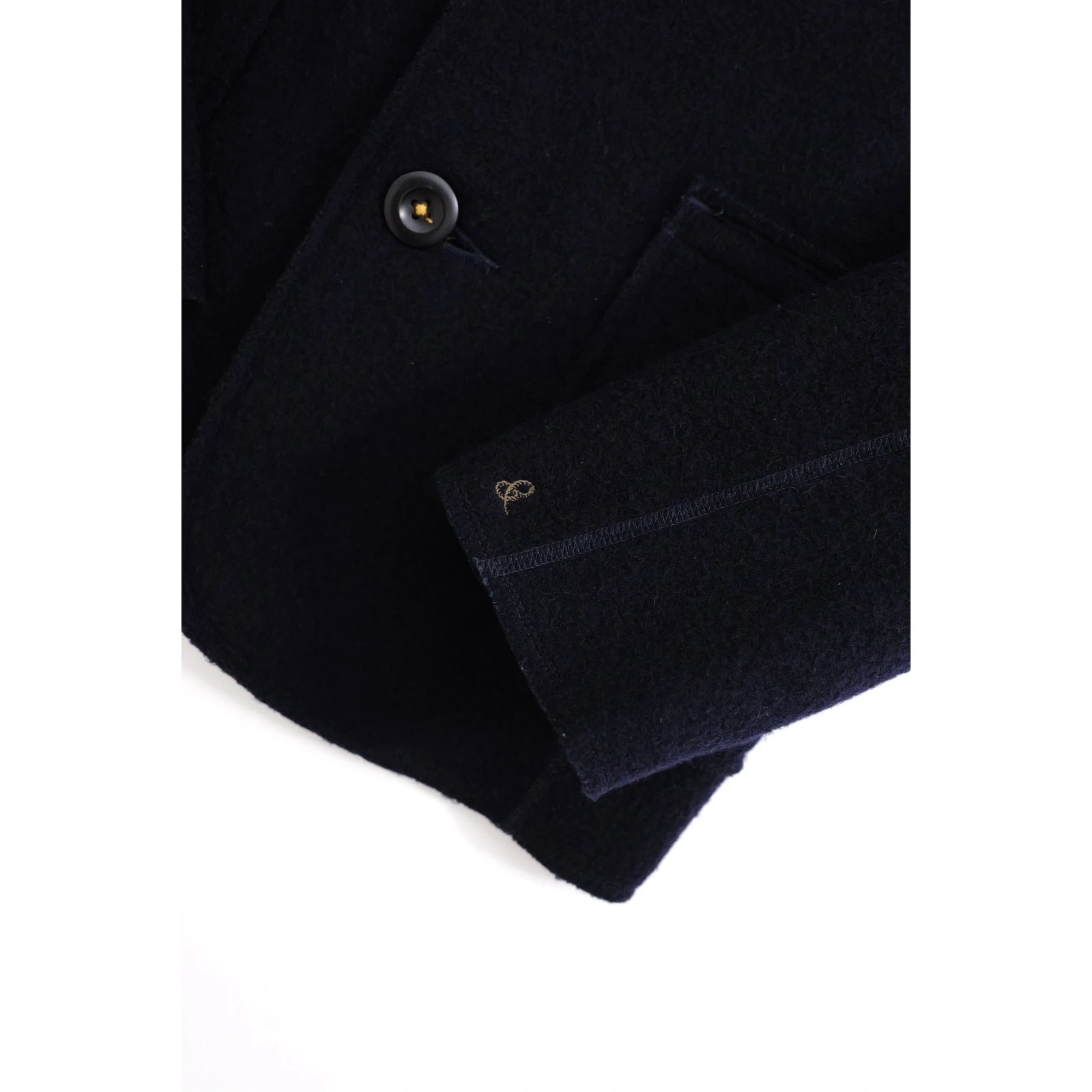 45RPM Manteau en laine Marine vintage, passéist — photo 3